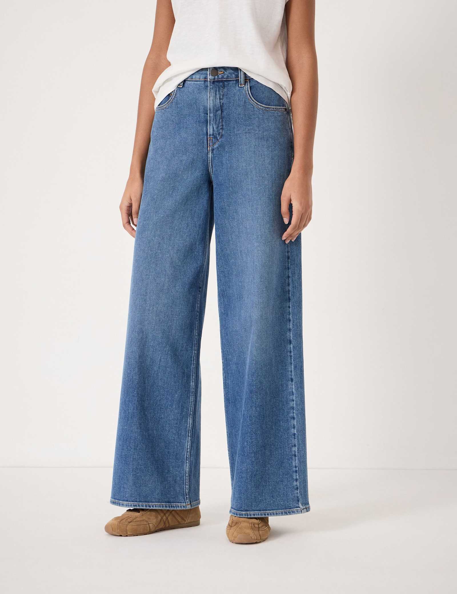 High Waisted Wide Leg Jeans - image 2