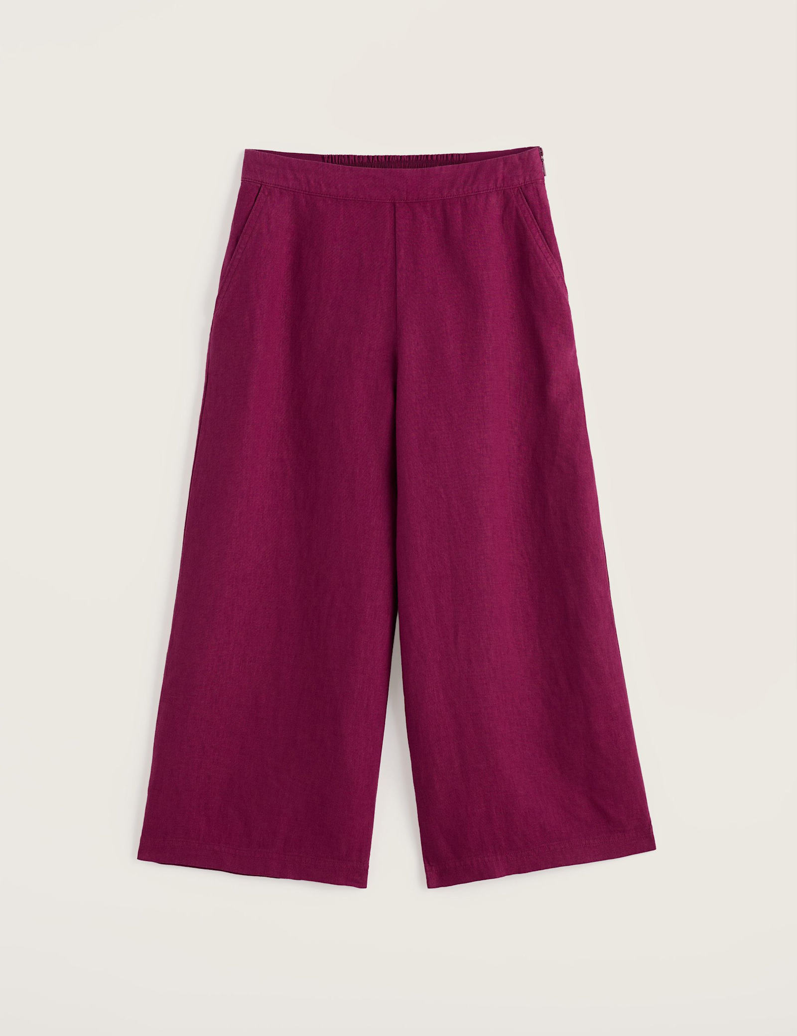 Pure Linen Side Zip Wide Leg Culottes - image 1