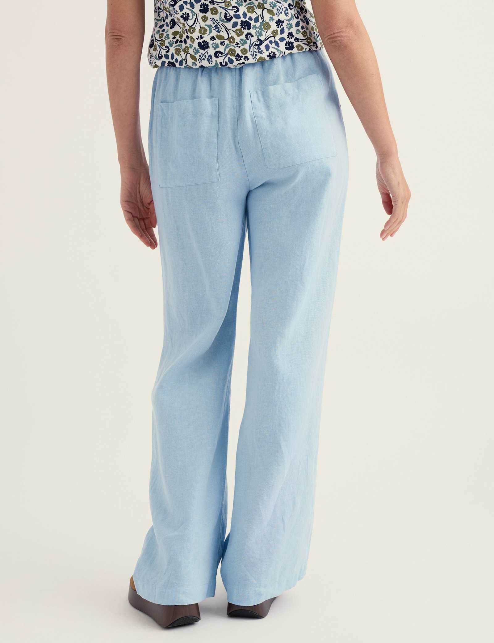 Pure Linen Elasticated Waist Trousers - image 4