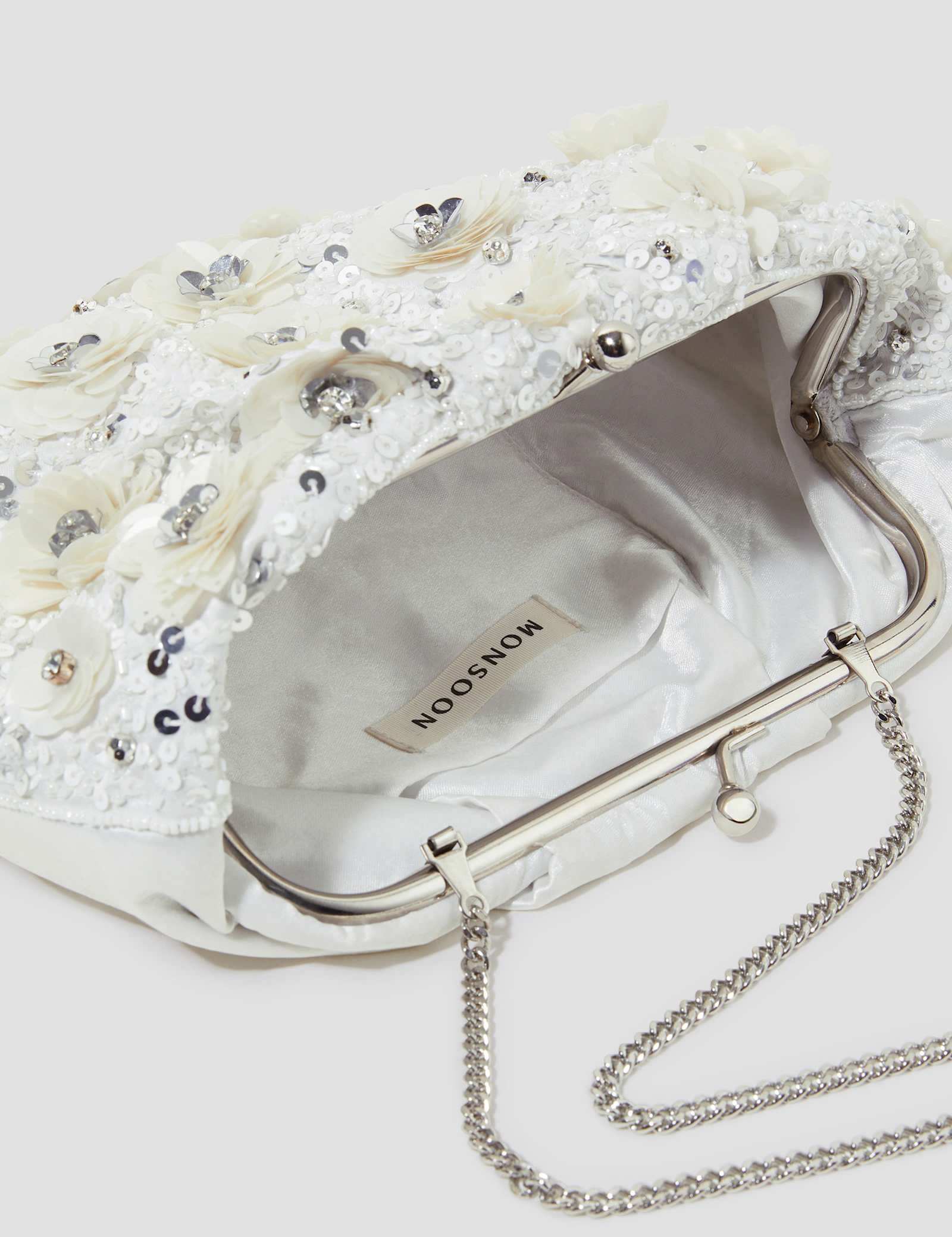 Beaded Chain Strap Clutch Bag - image 2