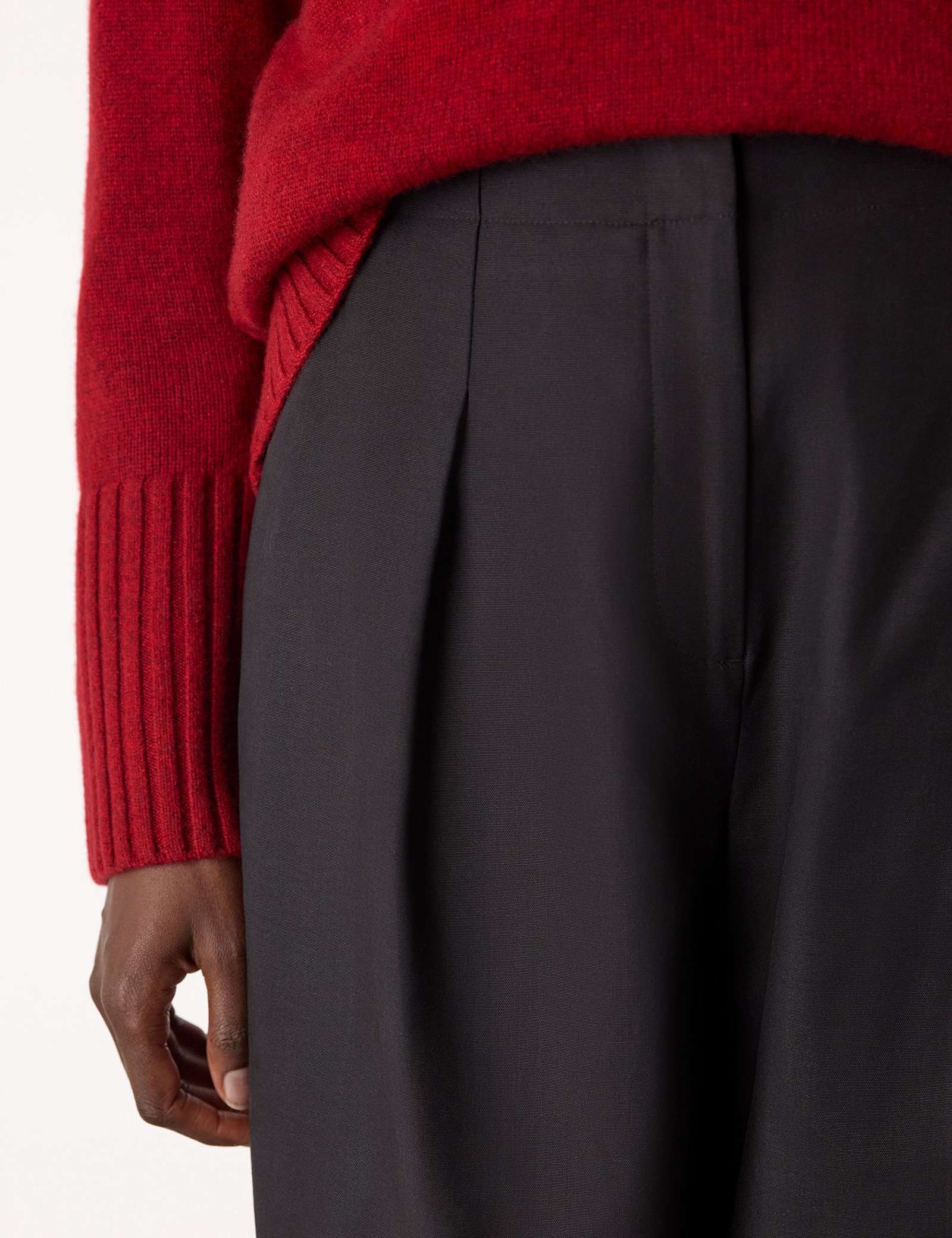 Lyocell Rich Pleat Front Barrel Leg Trousers - image 5