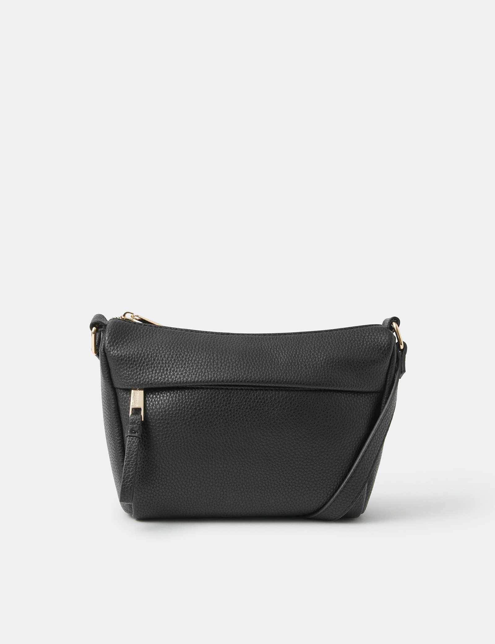 Faux Leather Zip Detail Cross Body Bag - image 1