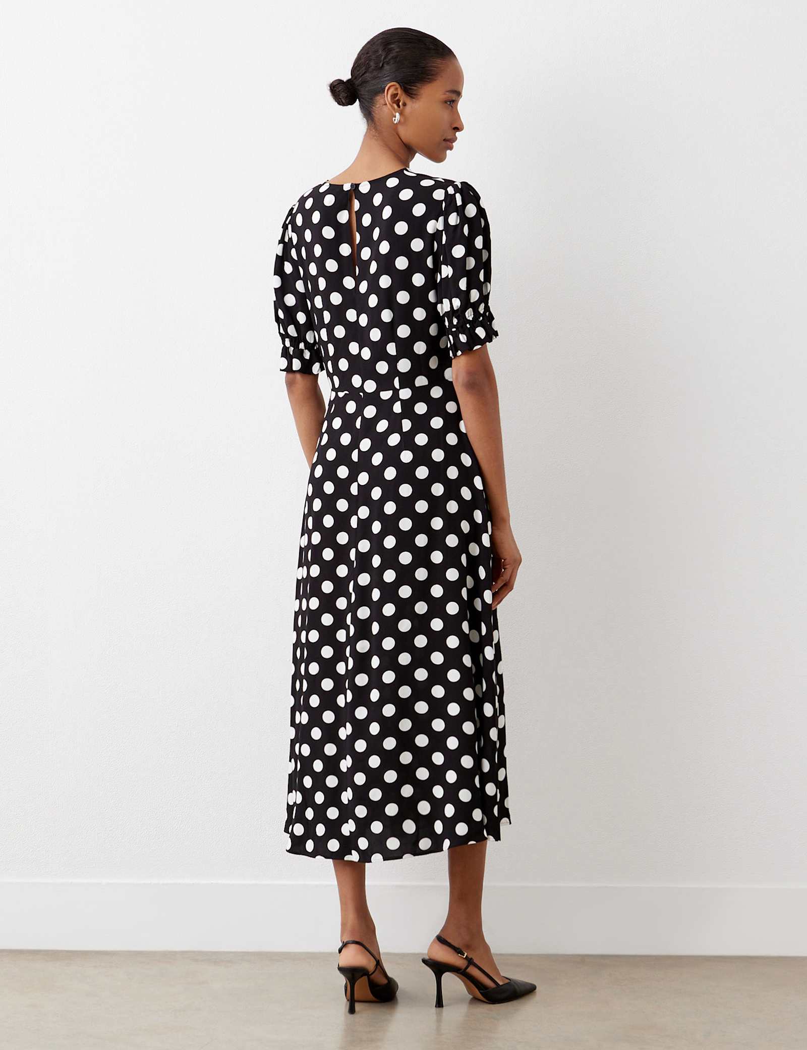 Polka Dot Midi Tea Dress - image 4