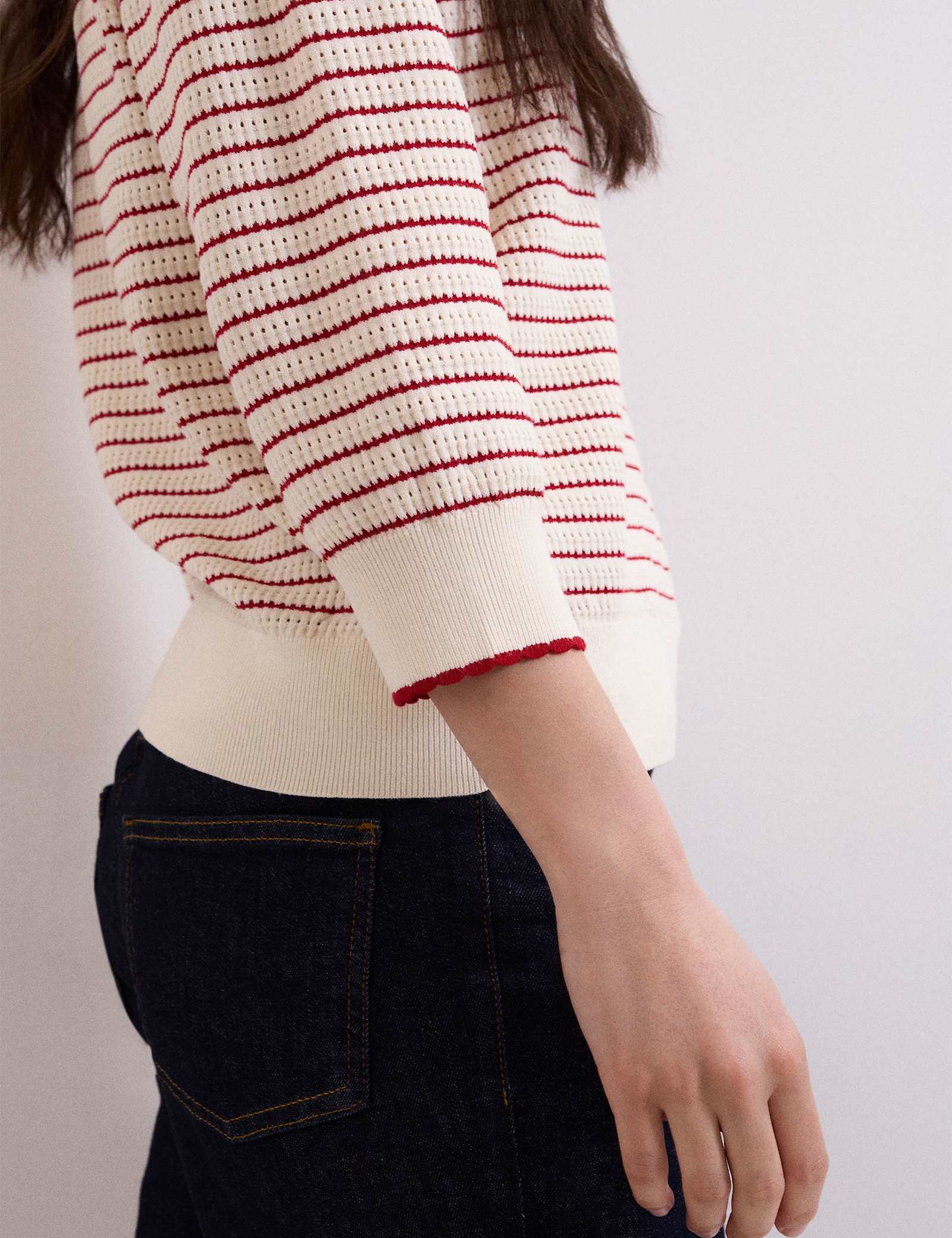 Striped Crew Neck Jumper - image 2