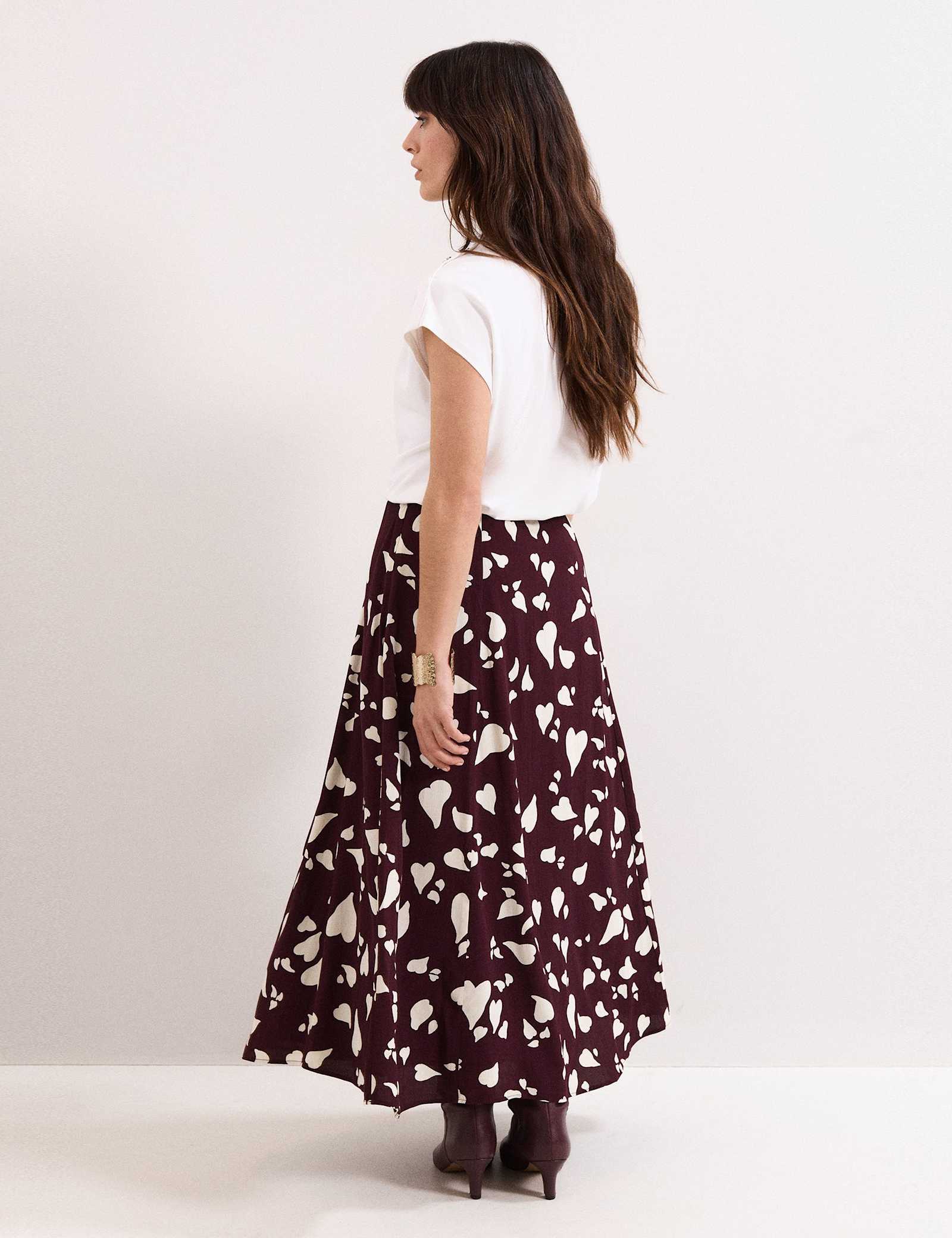 Printed Midi A-Line Skirt - image 5