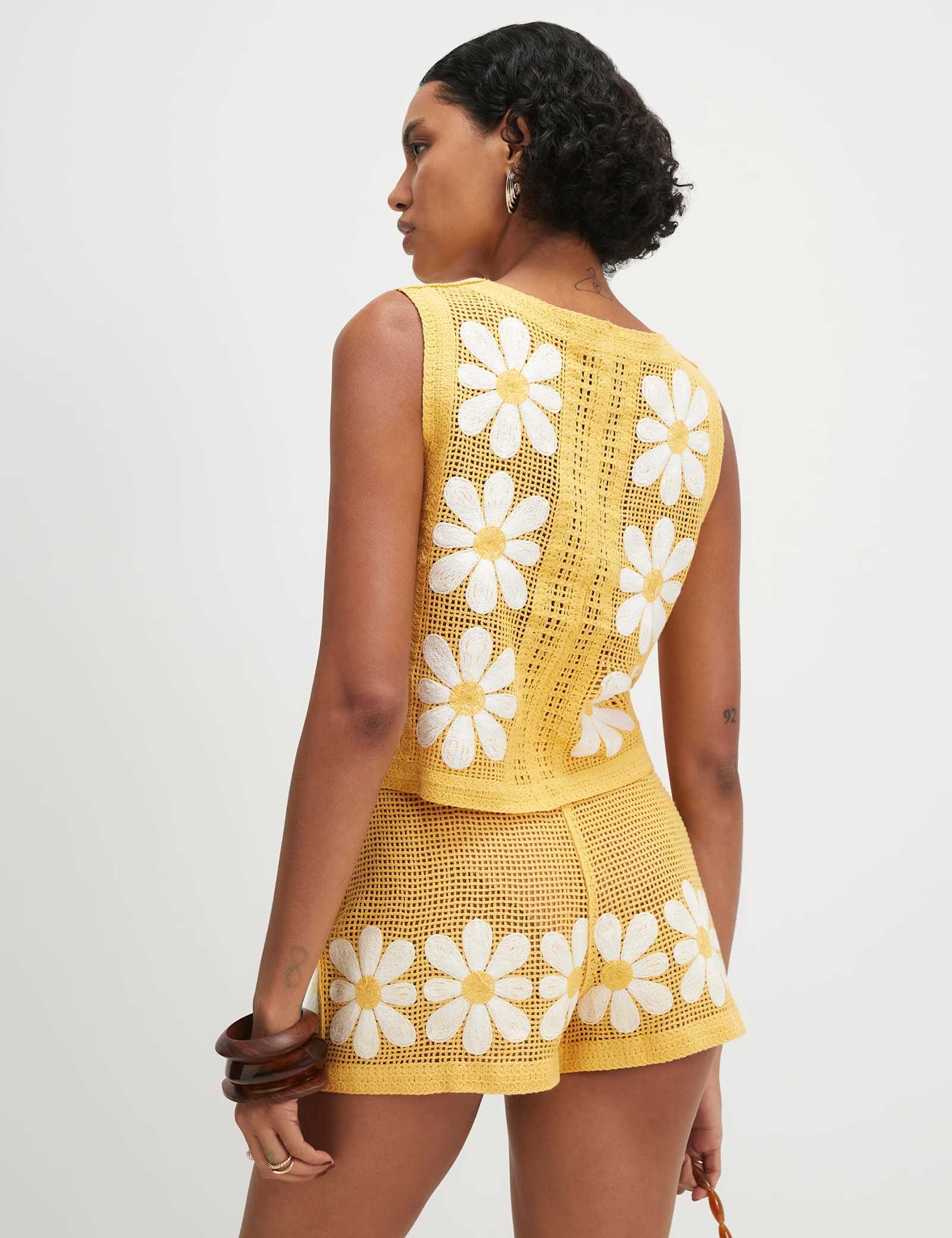 Pure Cotton Floral Embroidered Shorts - image 4