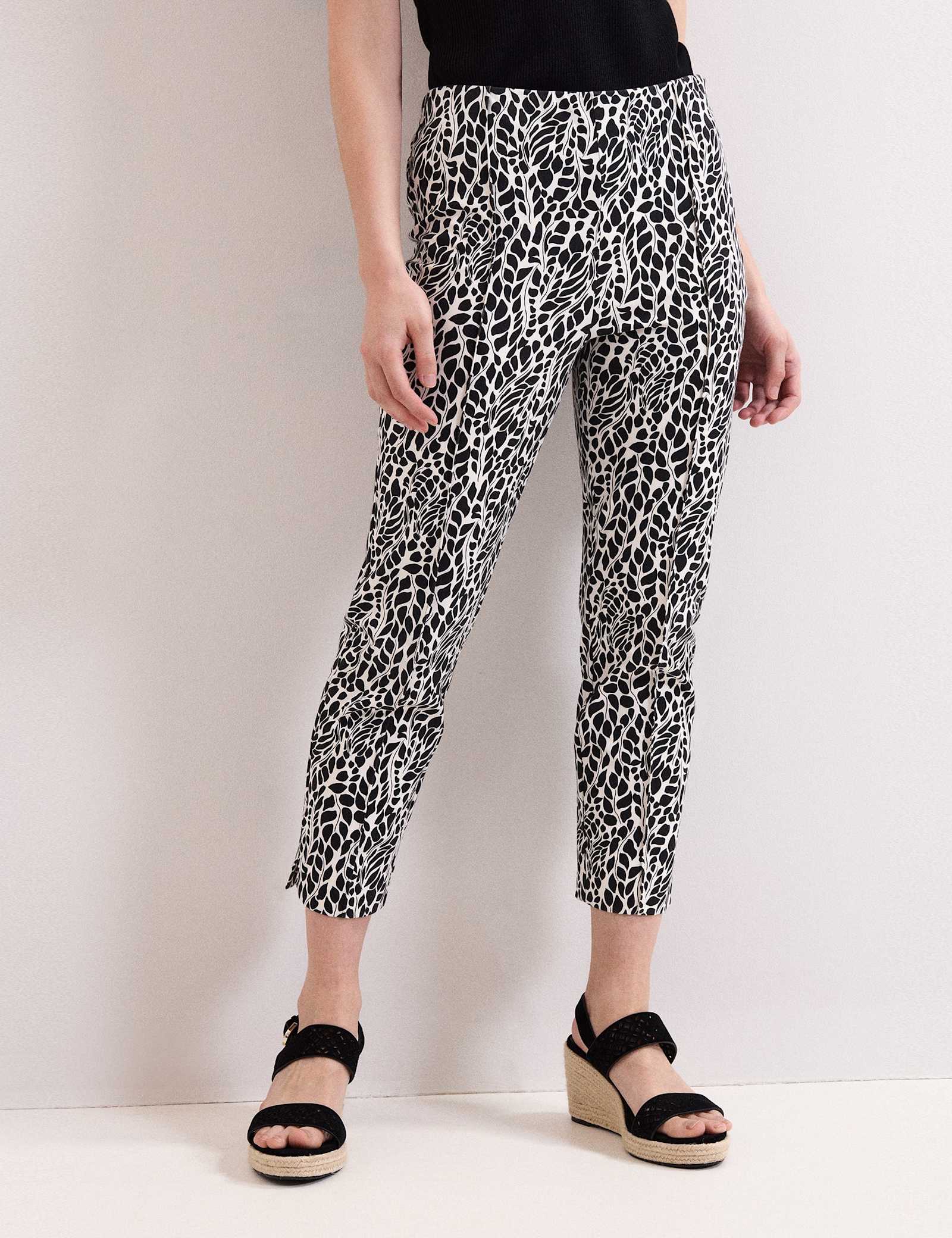 Printed Slim Fit Cropped Trousers - image 5