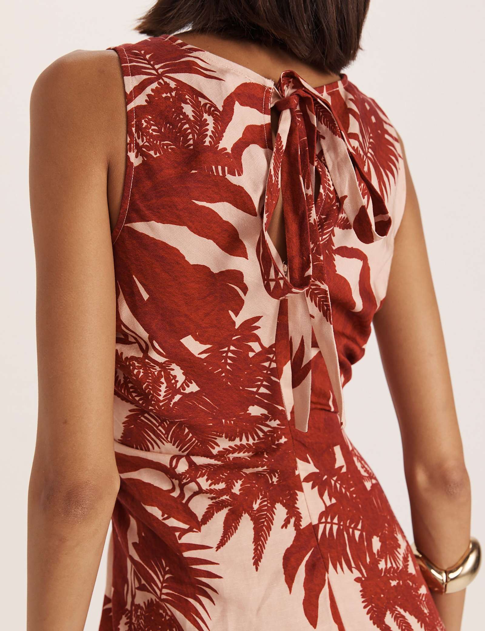 Lyocell Rich Printed Midi Tea Dress - image 4