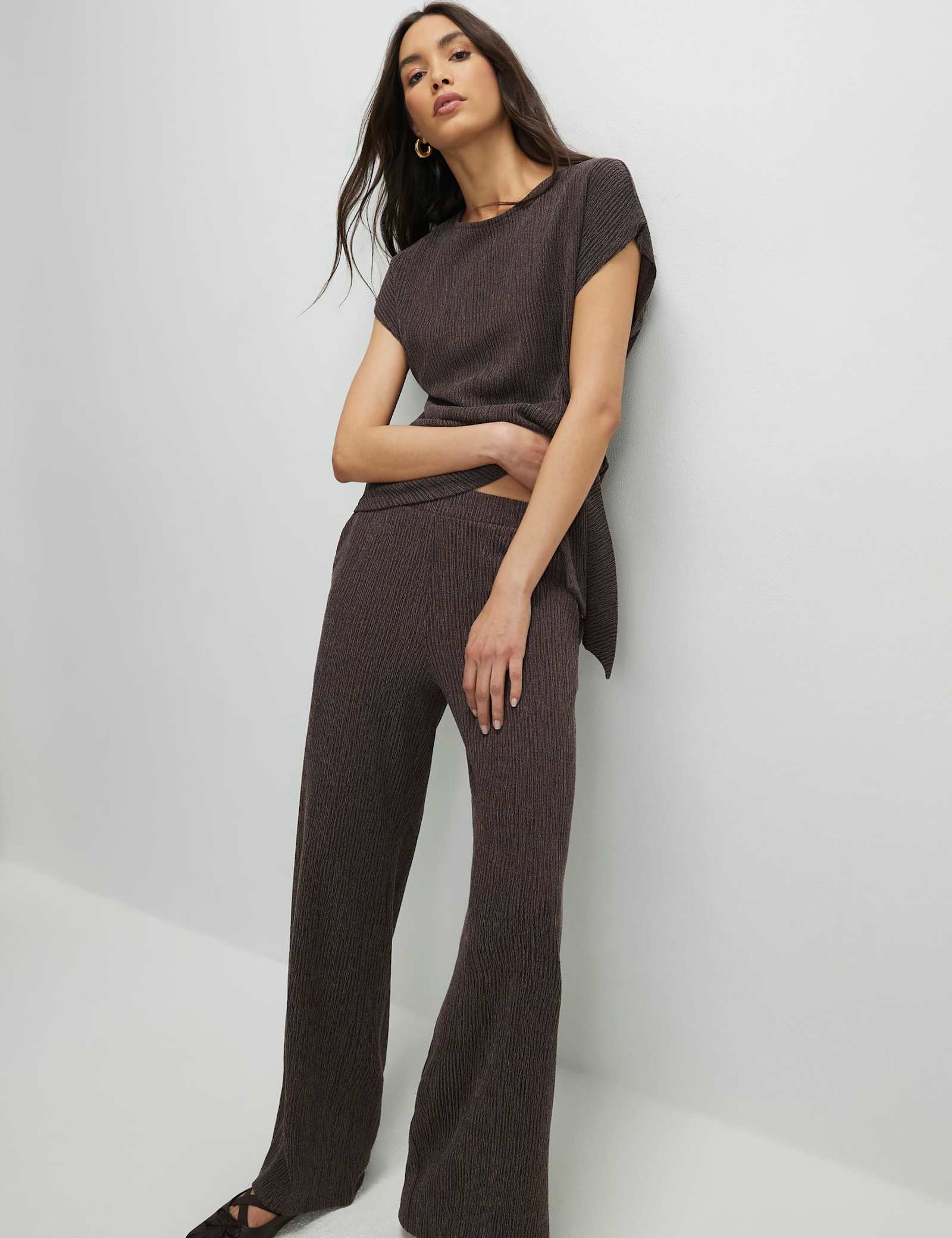 Textured Wide Leg Trousers - image 4