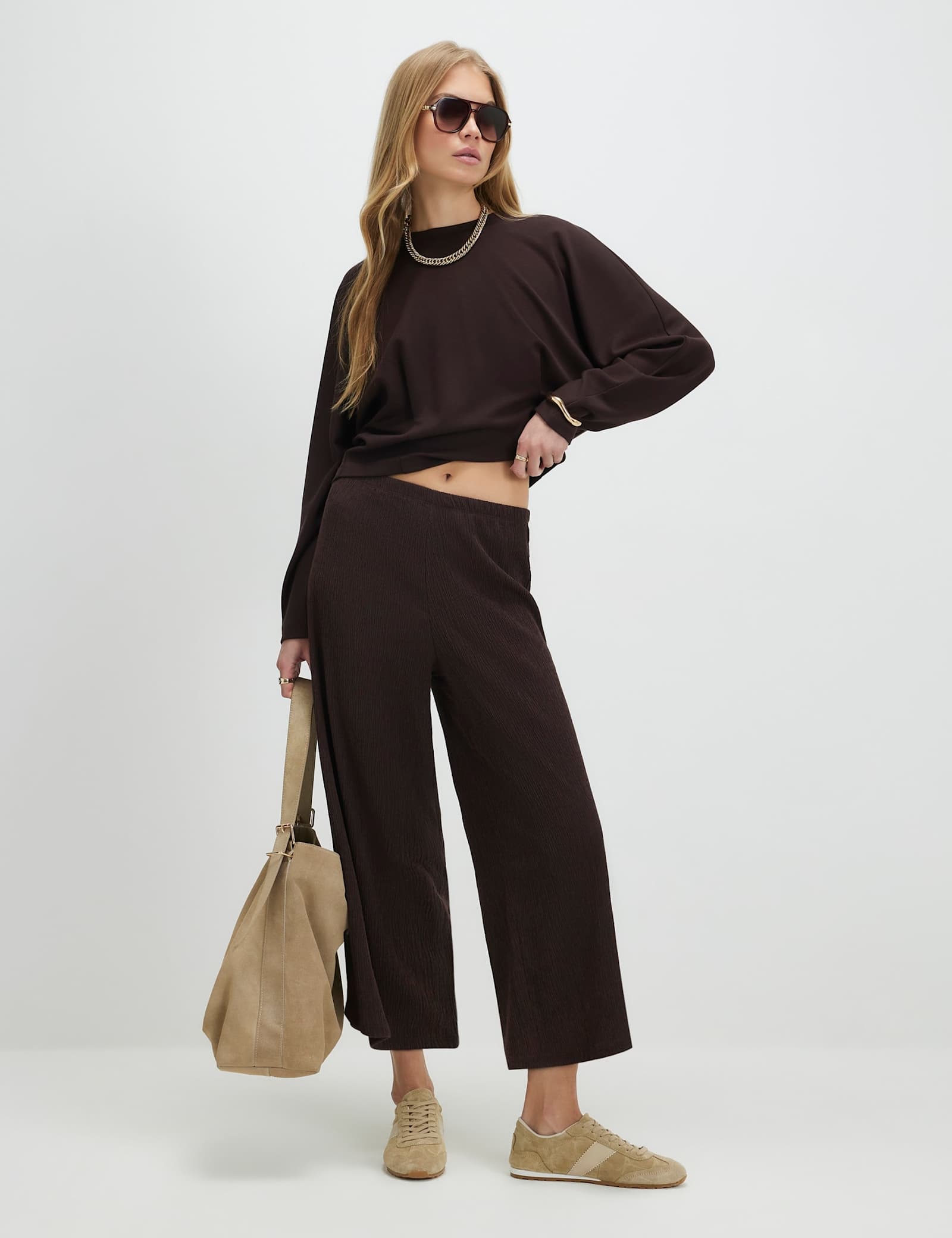 Pure Cotton Pull On Textured Culottes - image 1