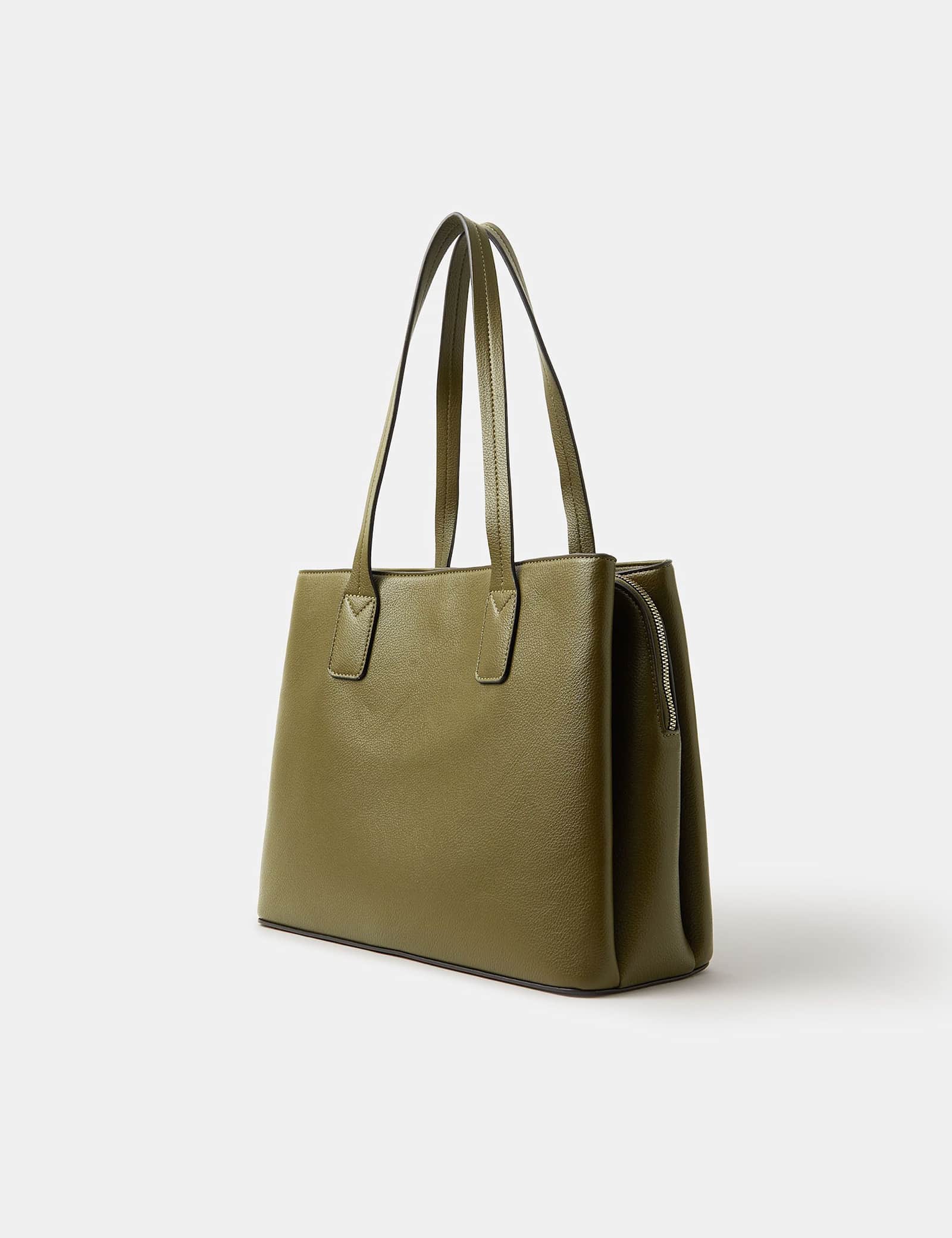 Faux Leather Webbing Strap Shoulder Bag - image 4