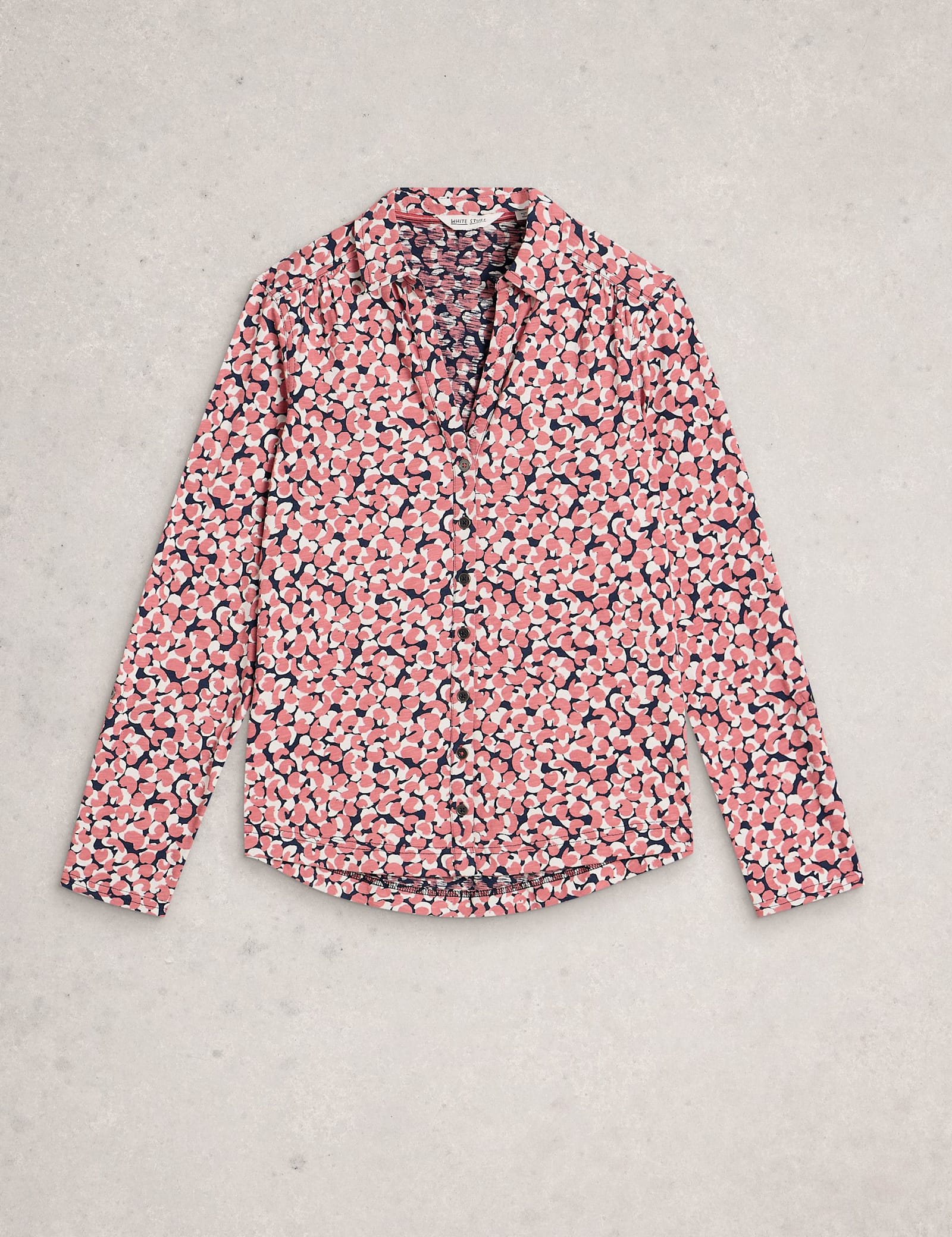 Pure Cotton Jersey Printed Collared Shirt - image 1