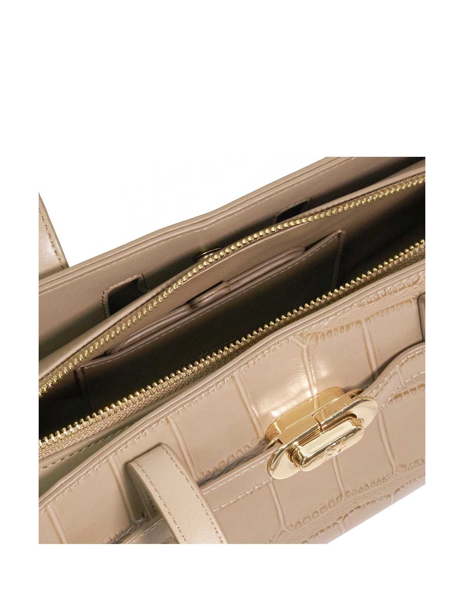 Faux Leather Shoulder Tote Bag - image 3