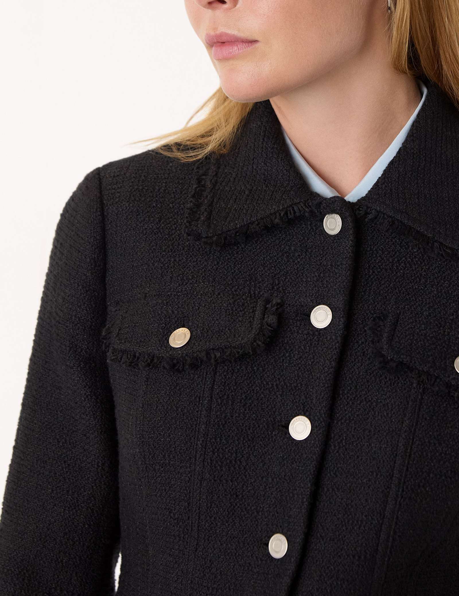 Cotton Blend Textured Blazer - image 3