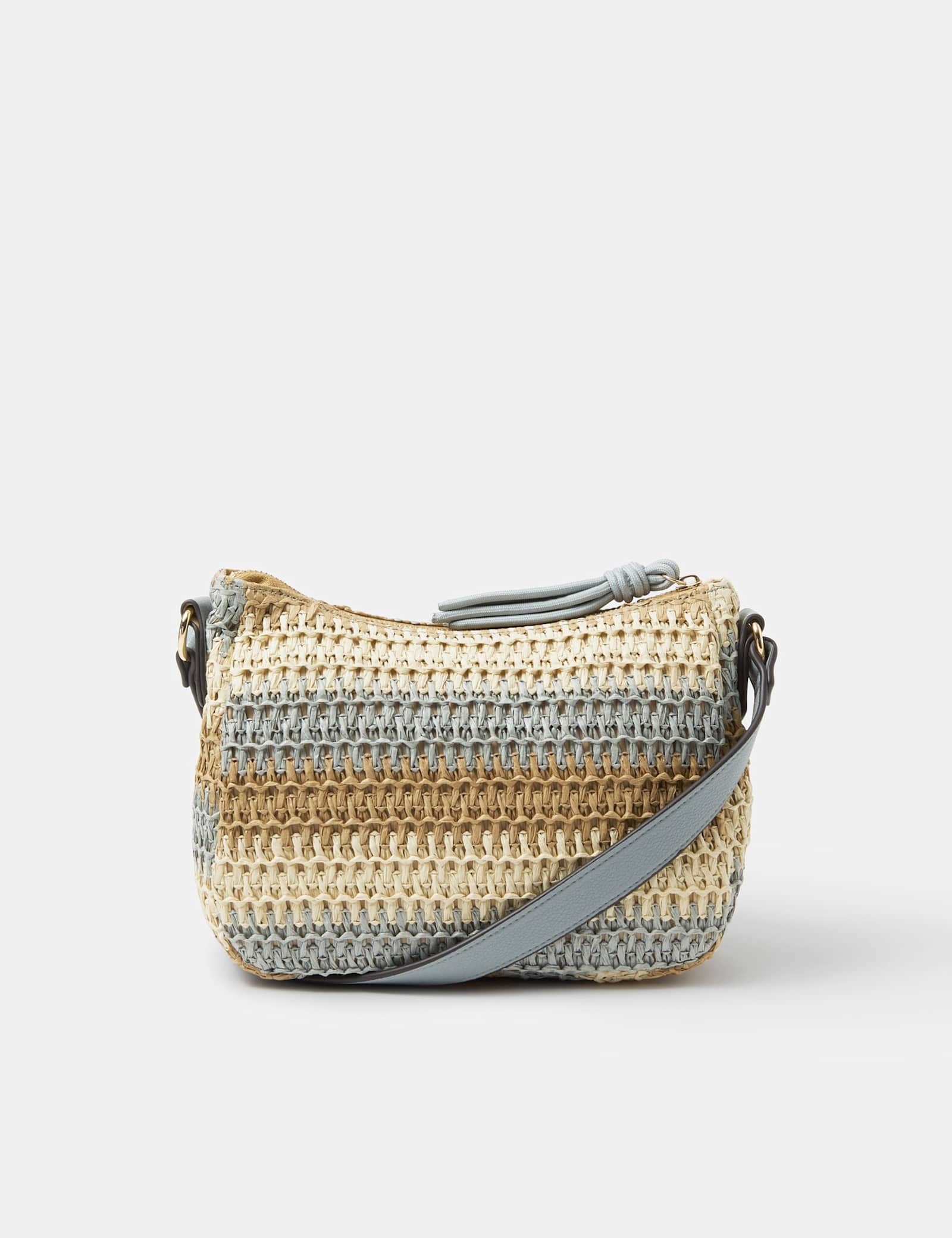 Woven Striped Cross Body Bag - image 1