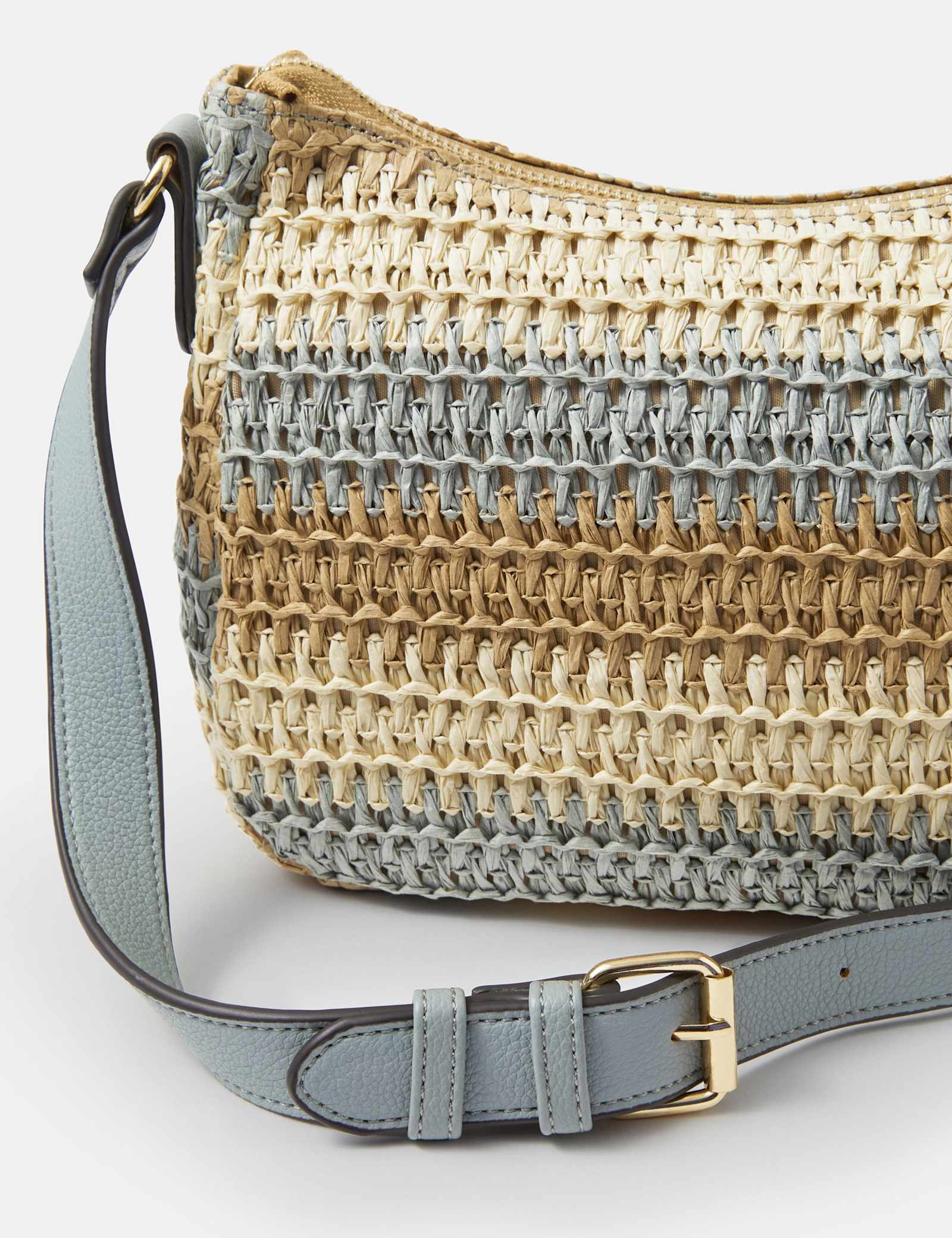 Woven Striped Cross Body Bag - image 3
