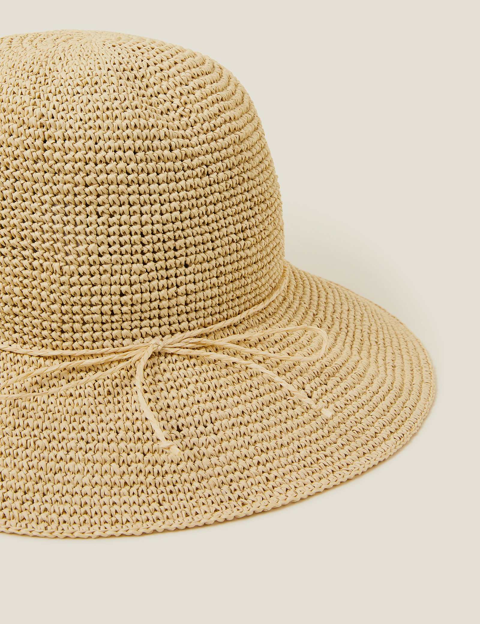 Straw Wide Brim Bucket Hat - image 3