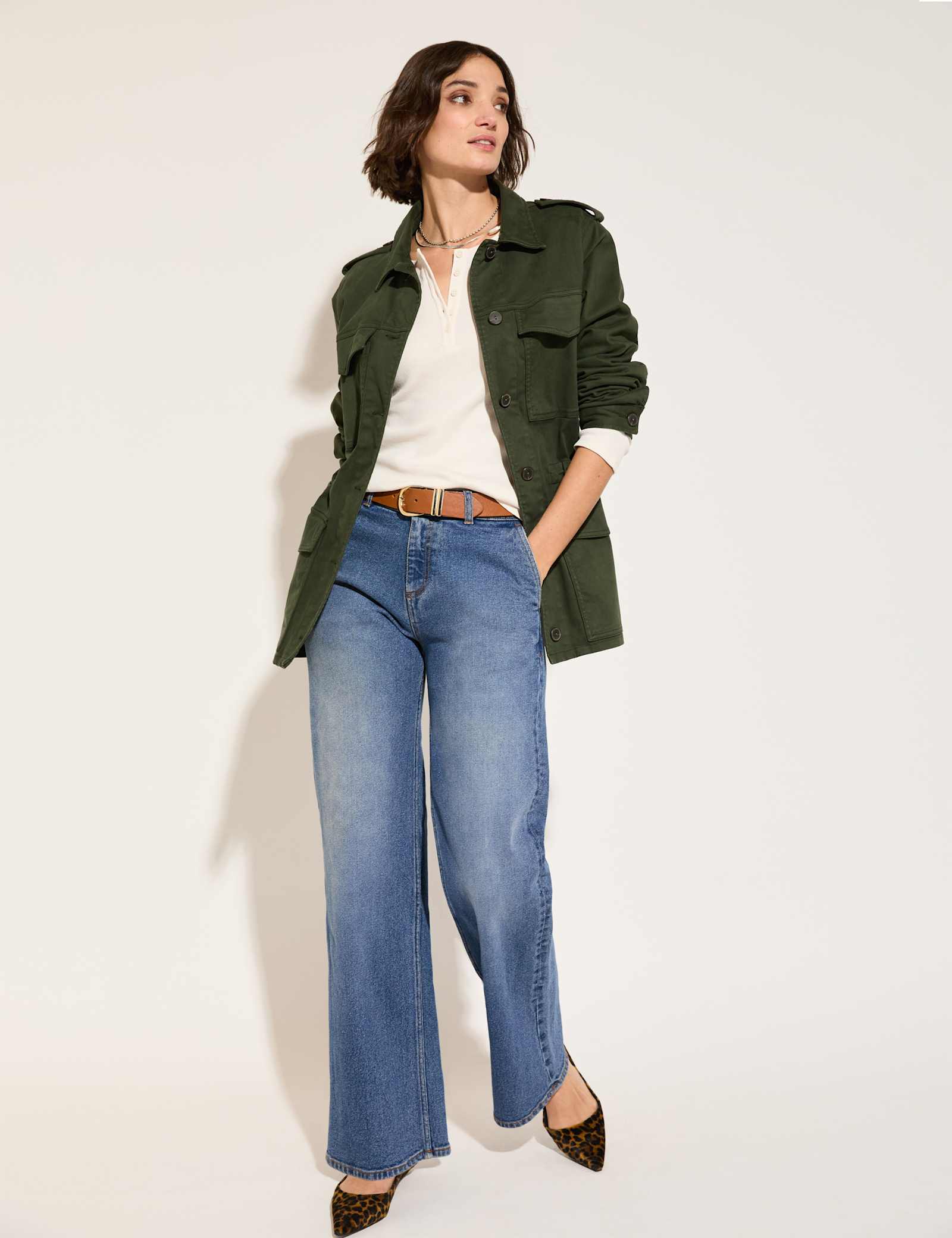 Cotton Rich Longline Utility Jacket - image 2