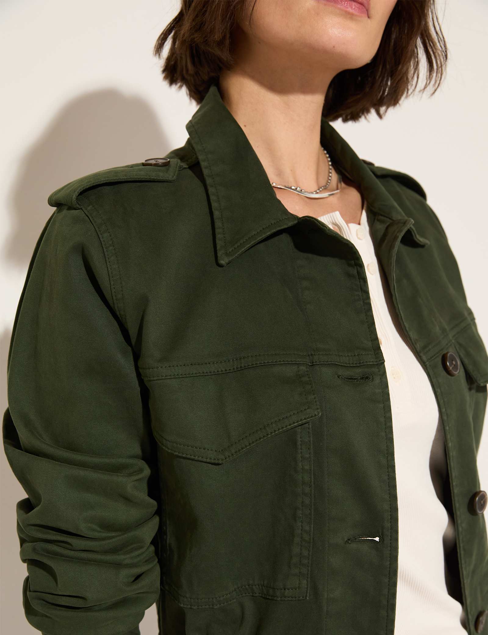 Cotton Rich Longline Utility Jacket - image 4