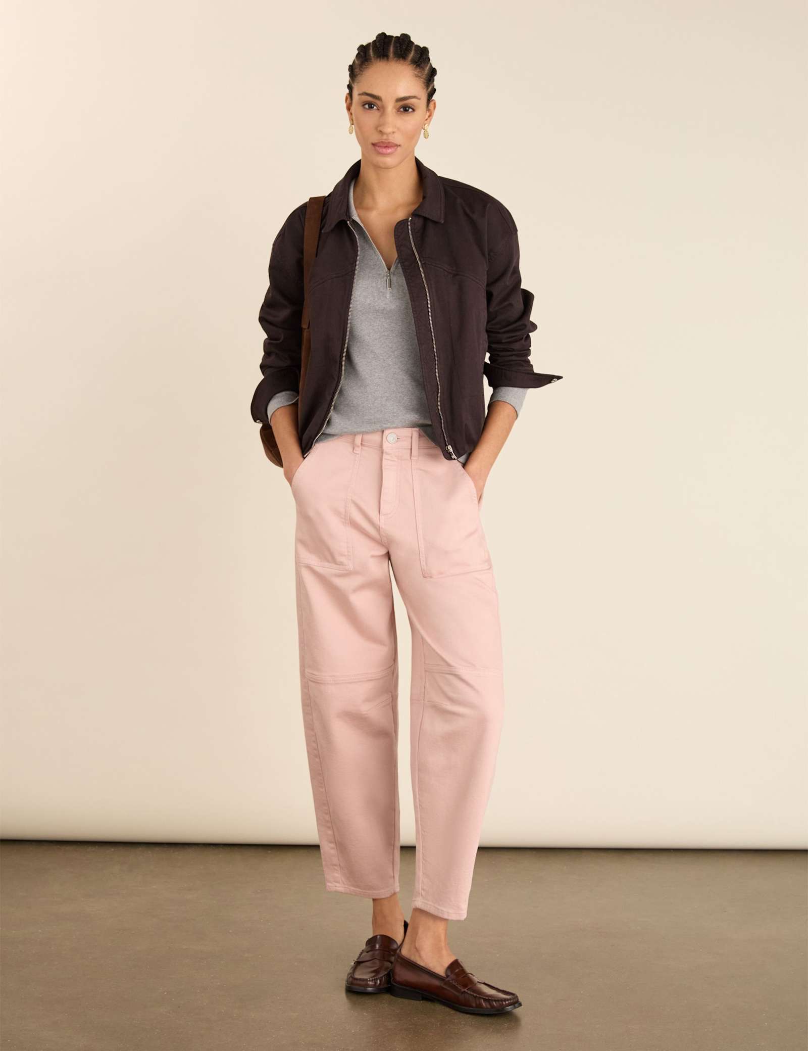 High Waisted Cargo Barrel Leg Jeans - image 2