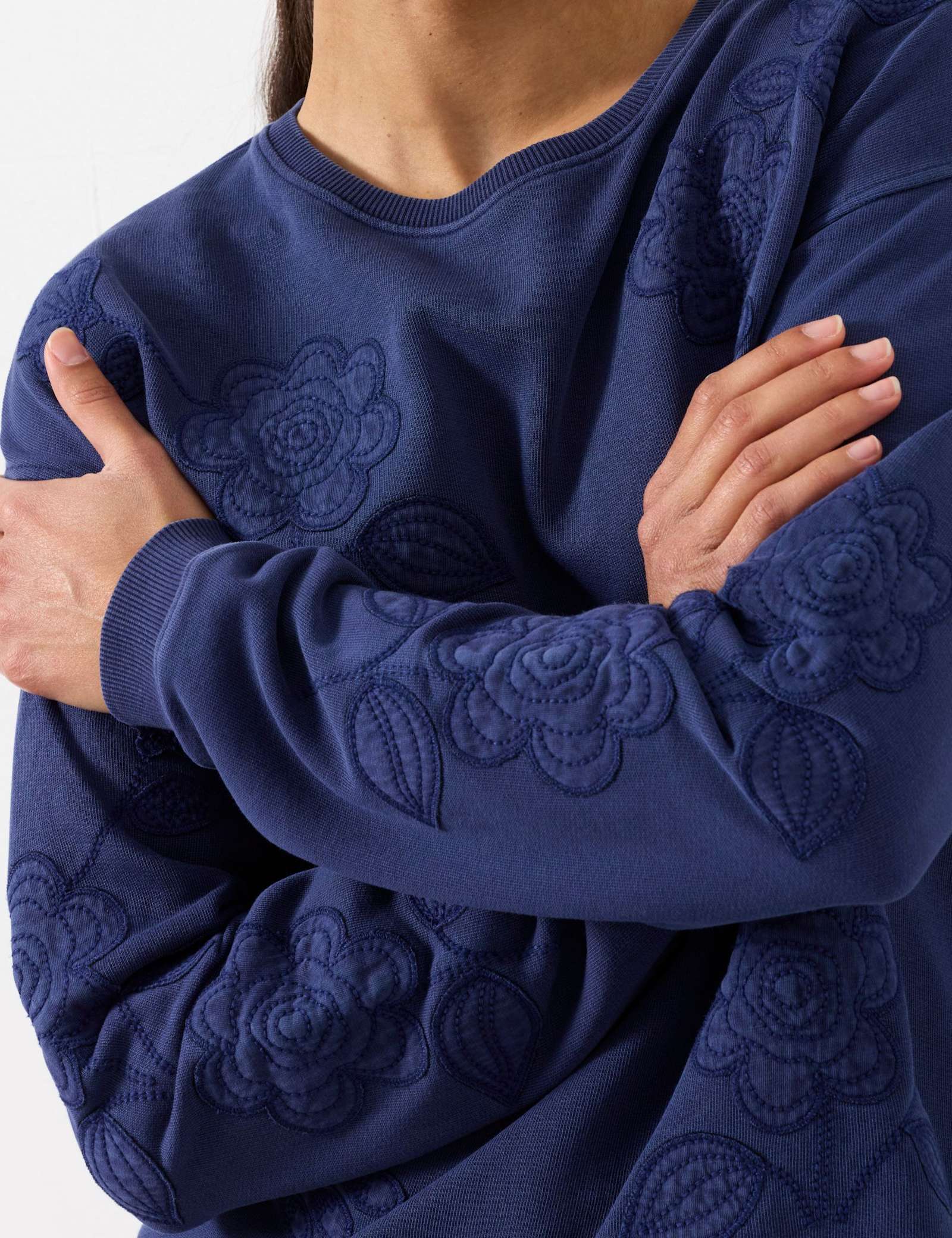 Pure Cotton Floral Applique Sweatshirt - image 3