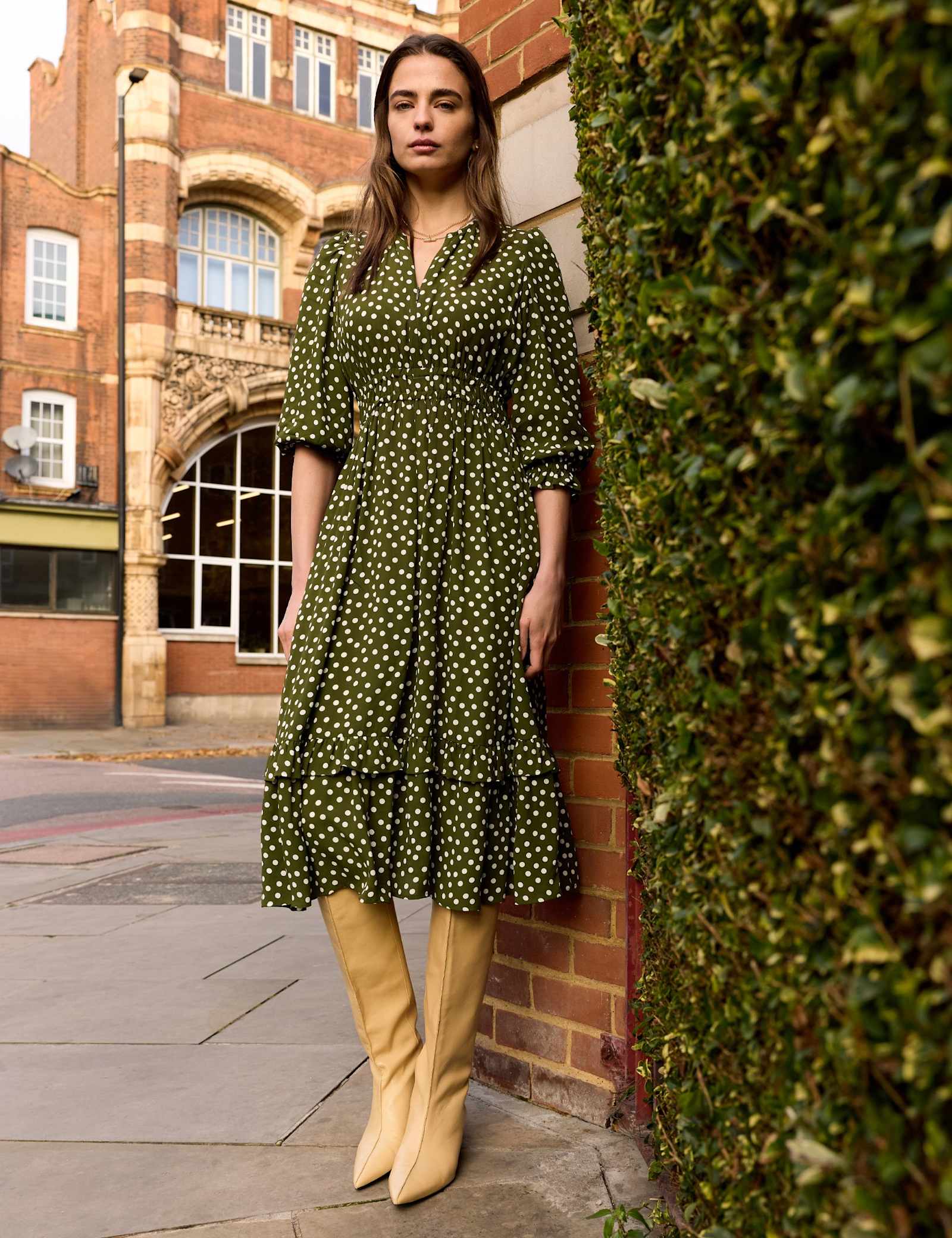 Animal Print Midi Skater Dress - image 5