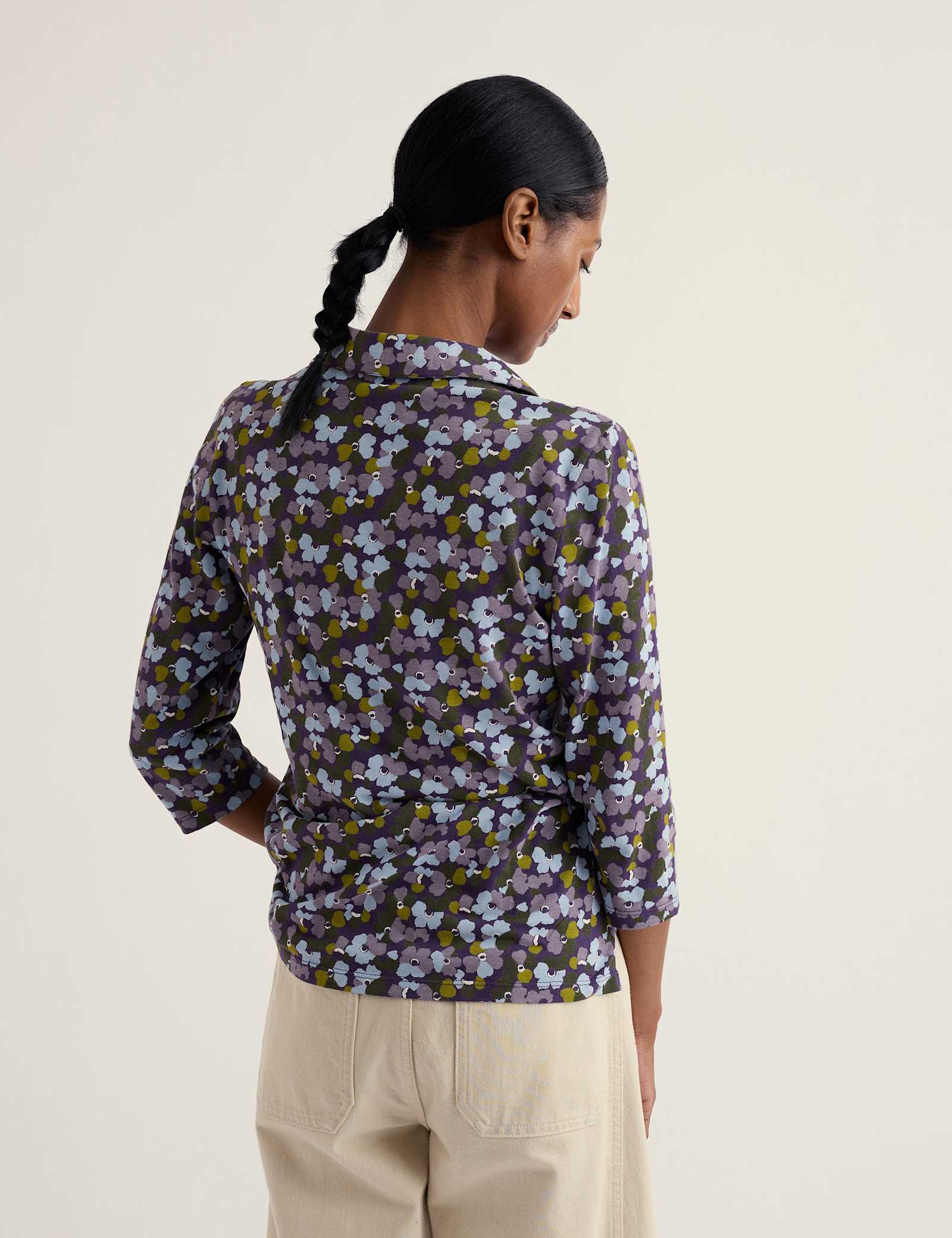Pure Cotton Floral Collared Shirt - image 4