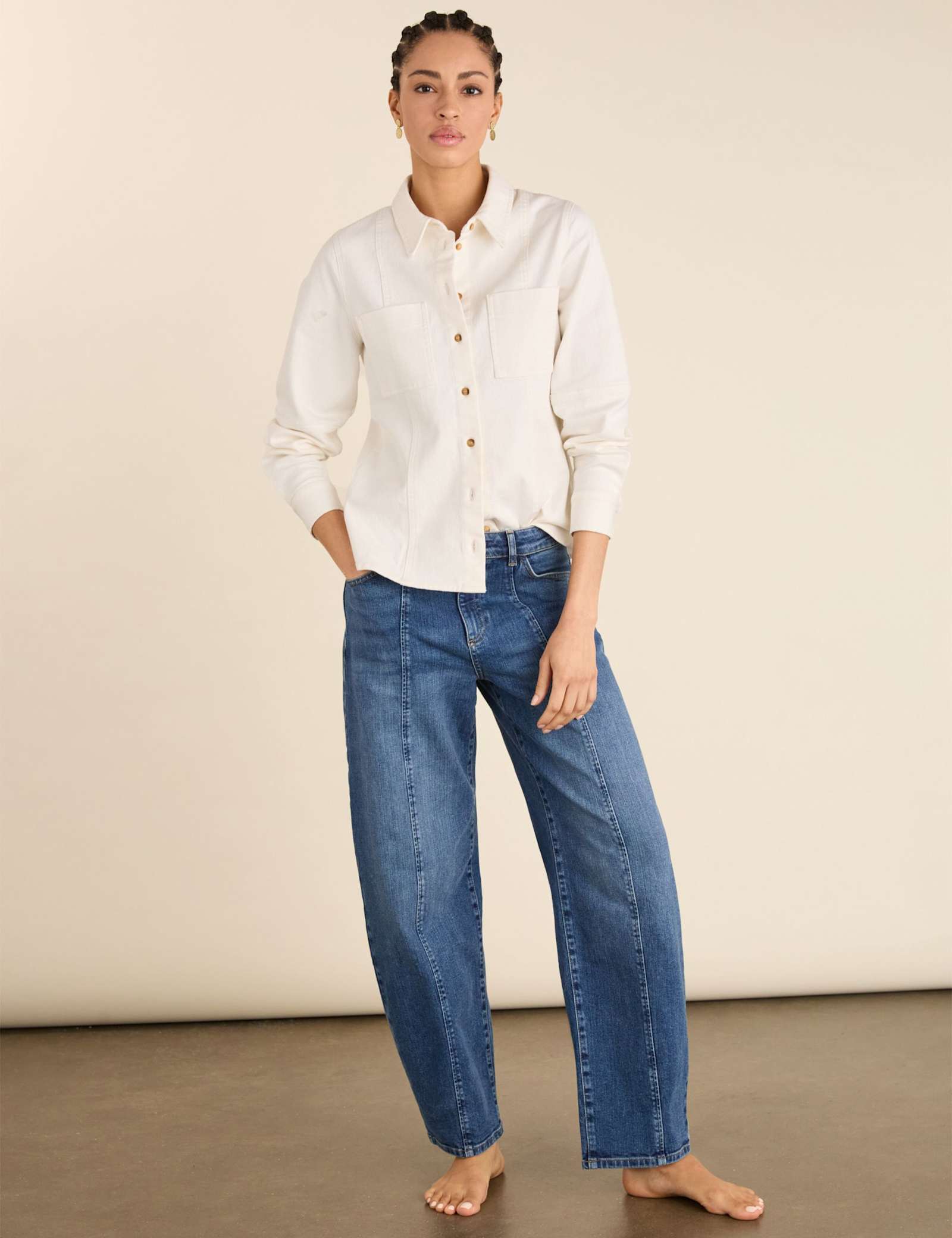 High Waisted Barrel Leg Jeans - image 3