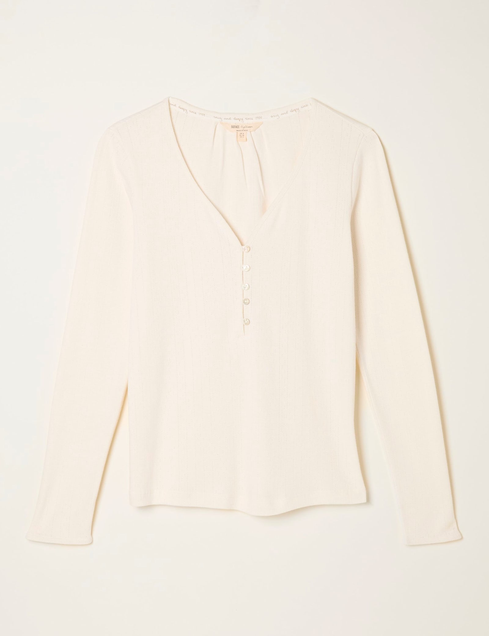 Pure Cotton Pointelle Pyjama Top - image 1