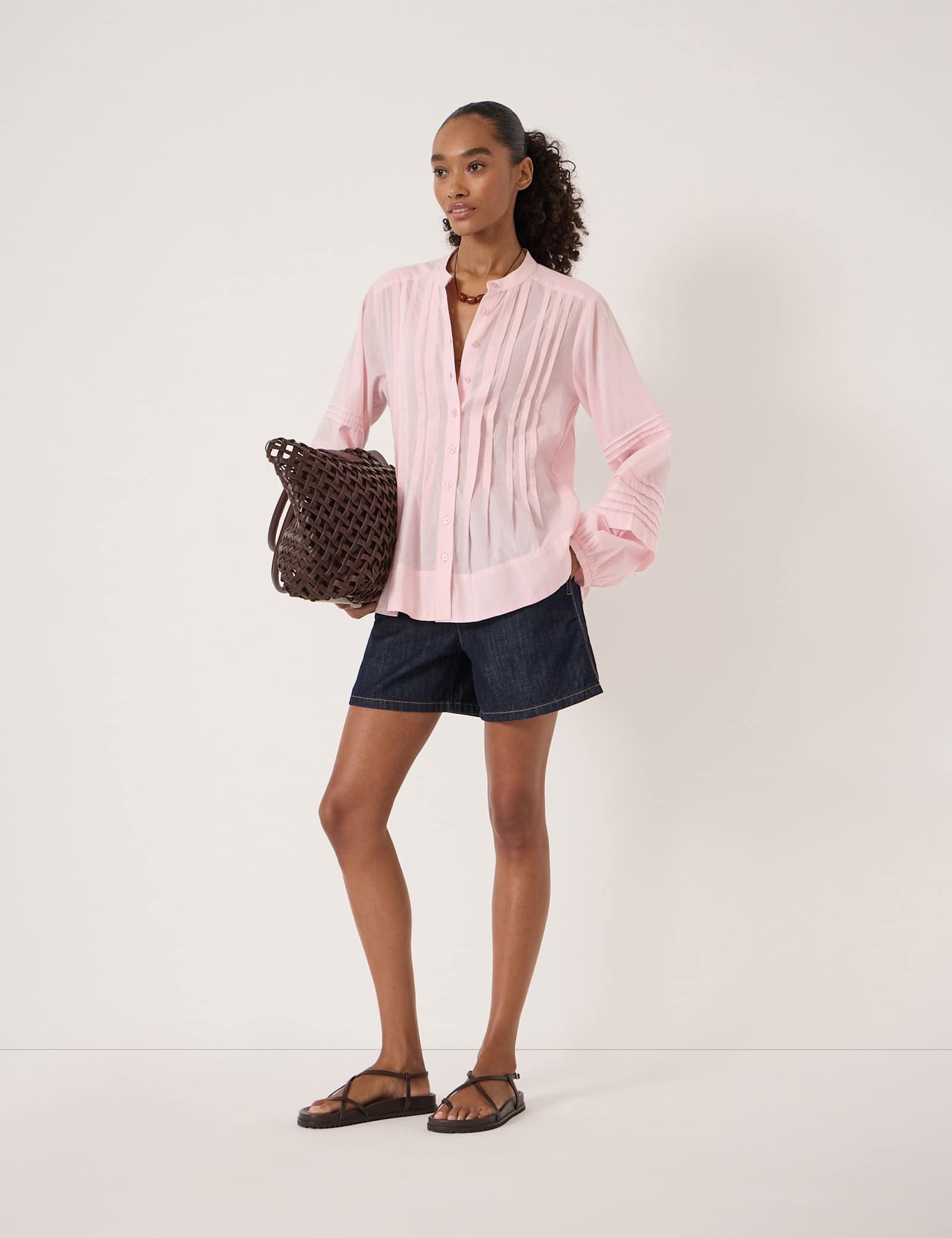 Pure Cotton Pintuck Detail Blouse - image 5