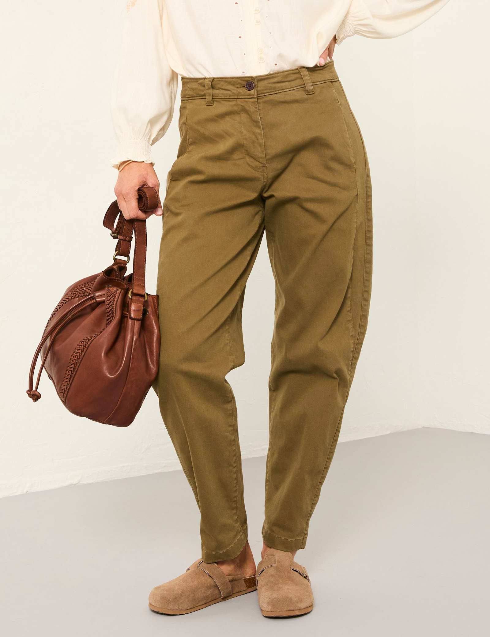 Cotton Rich Tapered Trousers - image 4