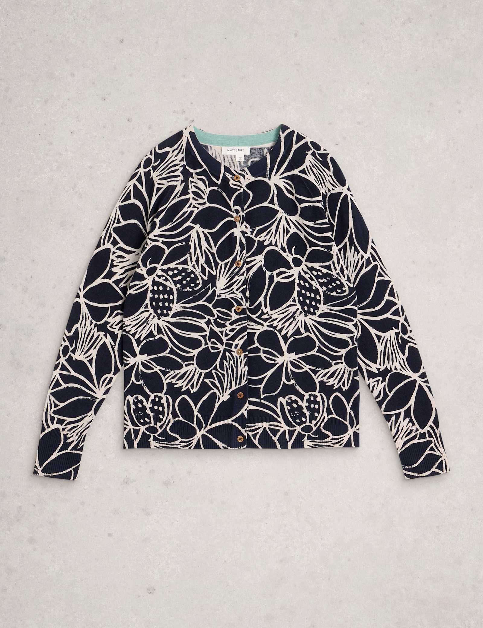 Pure Cotton Printed Button Front Cardigan - image 1
