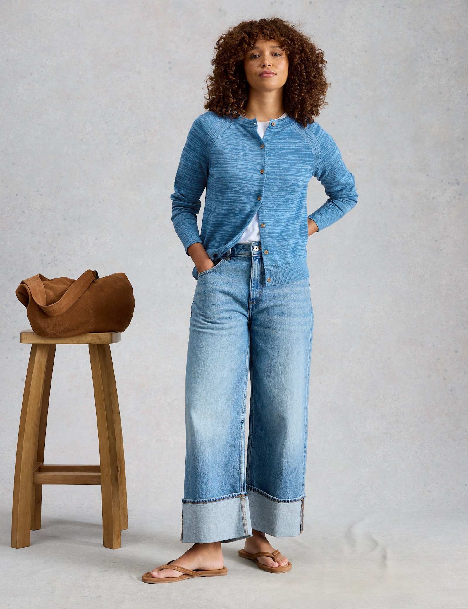 Pure Cotton Round Neck Cardigan - image 4