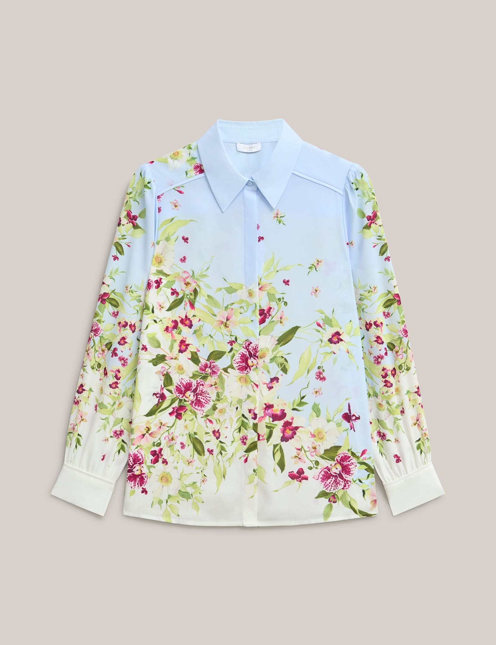 Floral Collared Button Through Shirt - image 1