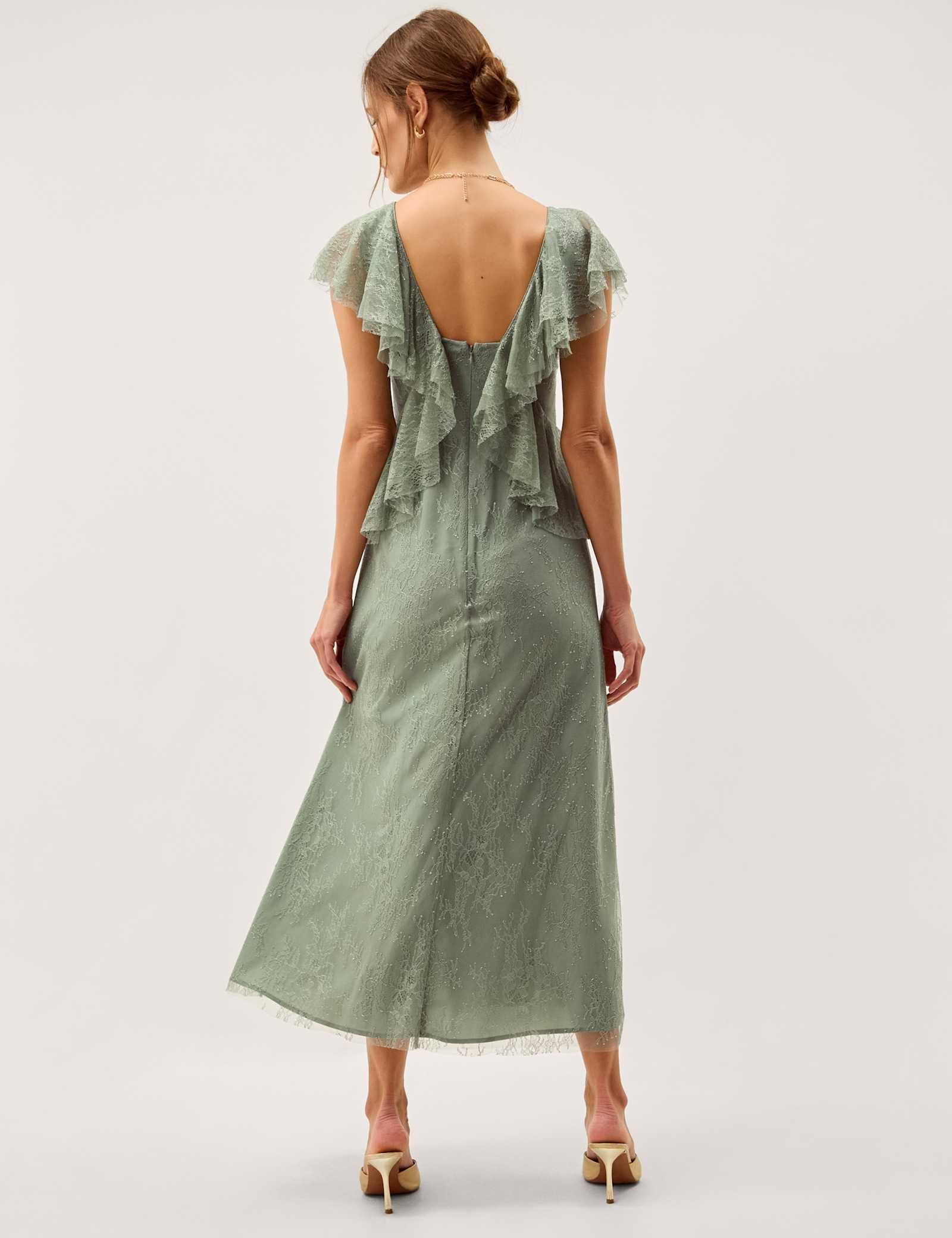 Lace V-Neck Midaxi Tea Dress - image 5