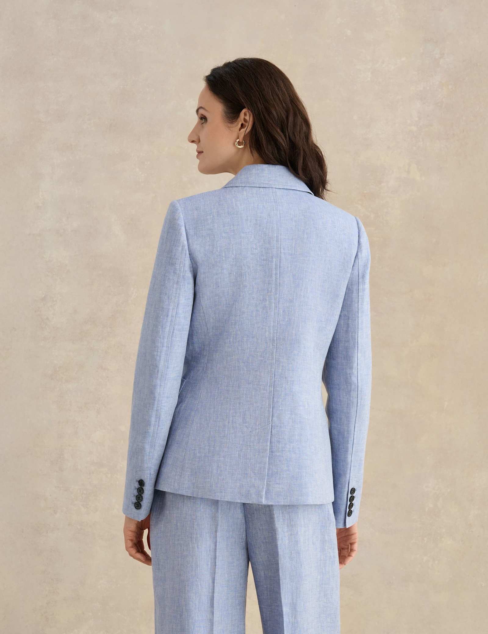 Pure Linen Collared Jacket - image 5