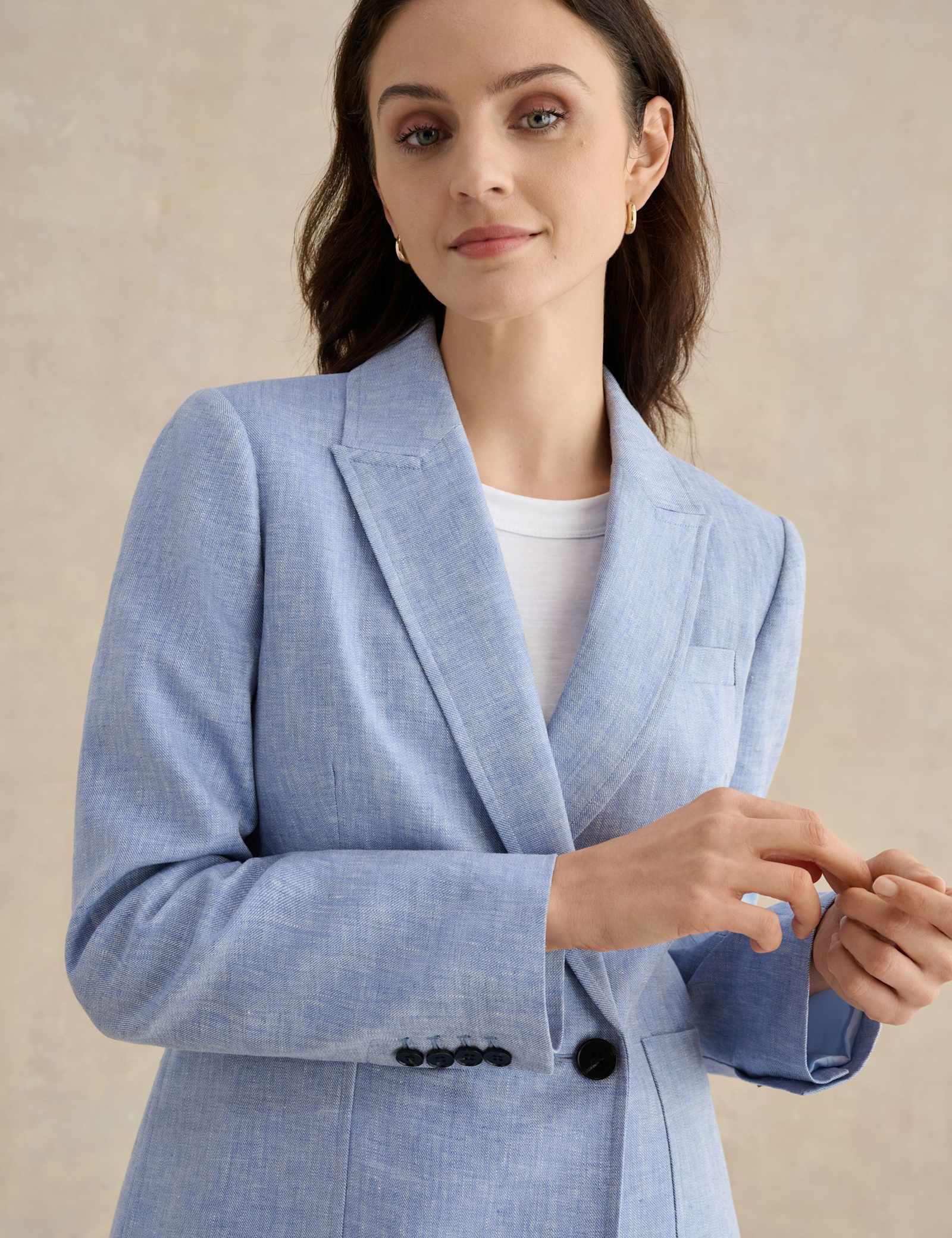 Pure Linen Collared Jacket - image 3
