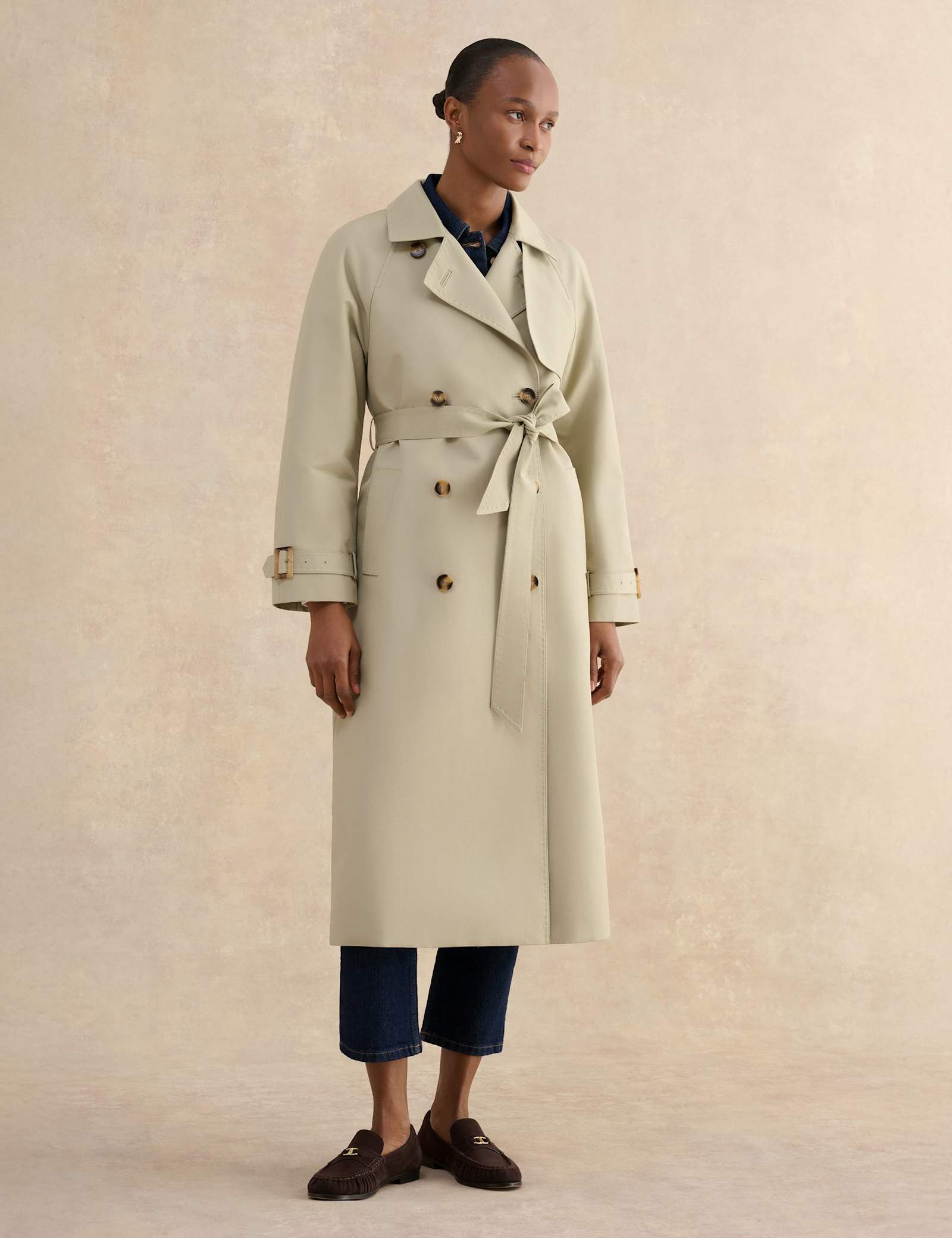 Cotton Rich Double Breasted Trench Coat - image 2