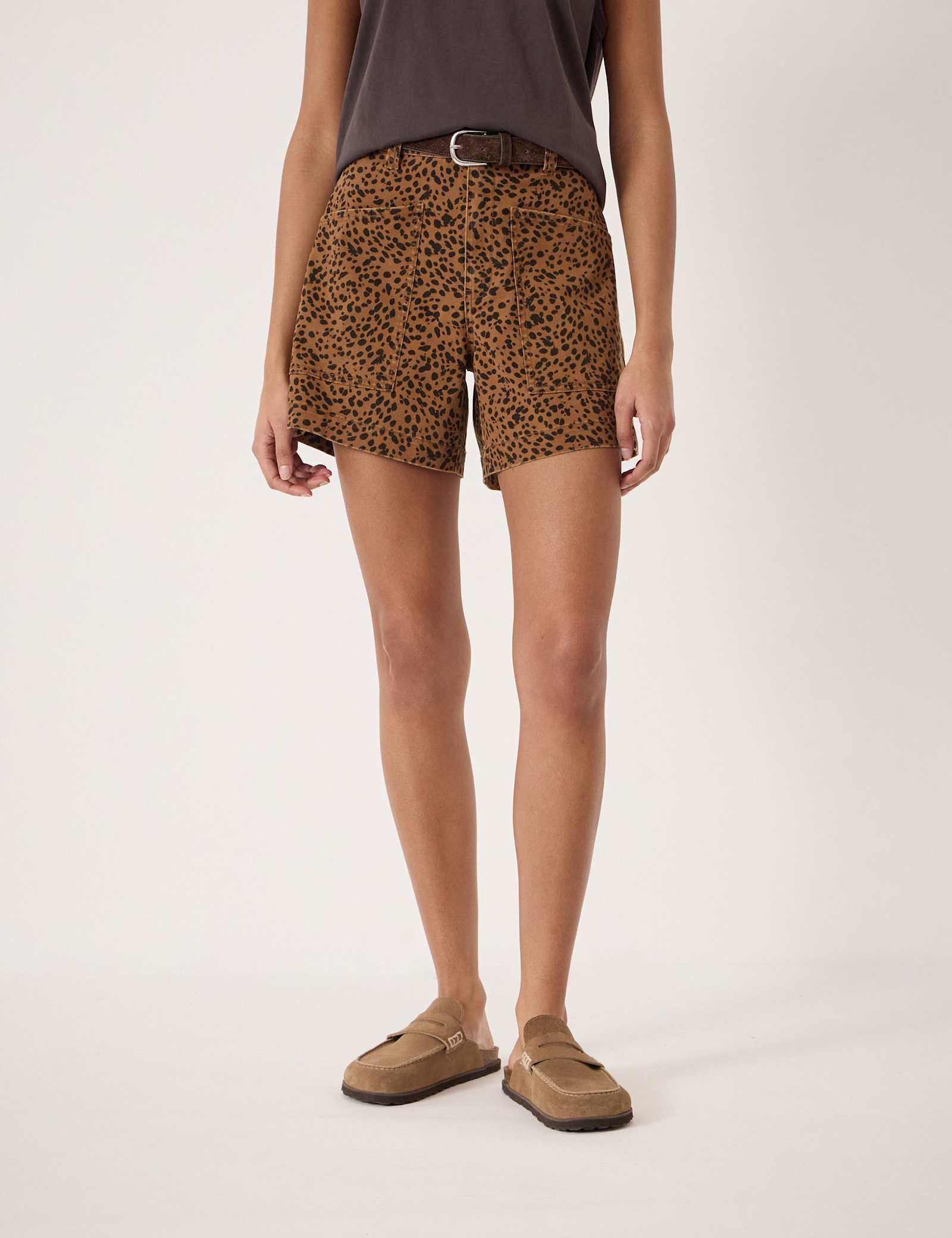 Cotton Rich Animal Print High Waisted Shorts - image 5