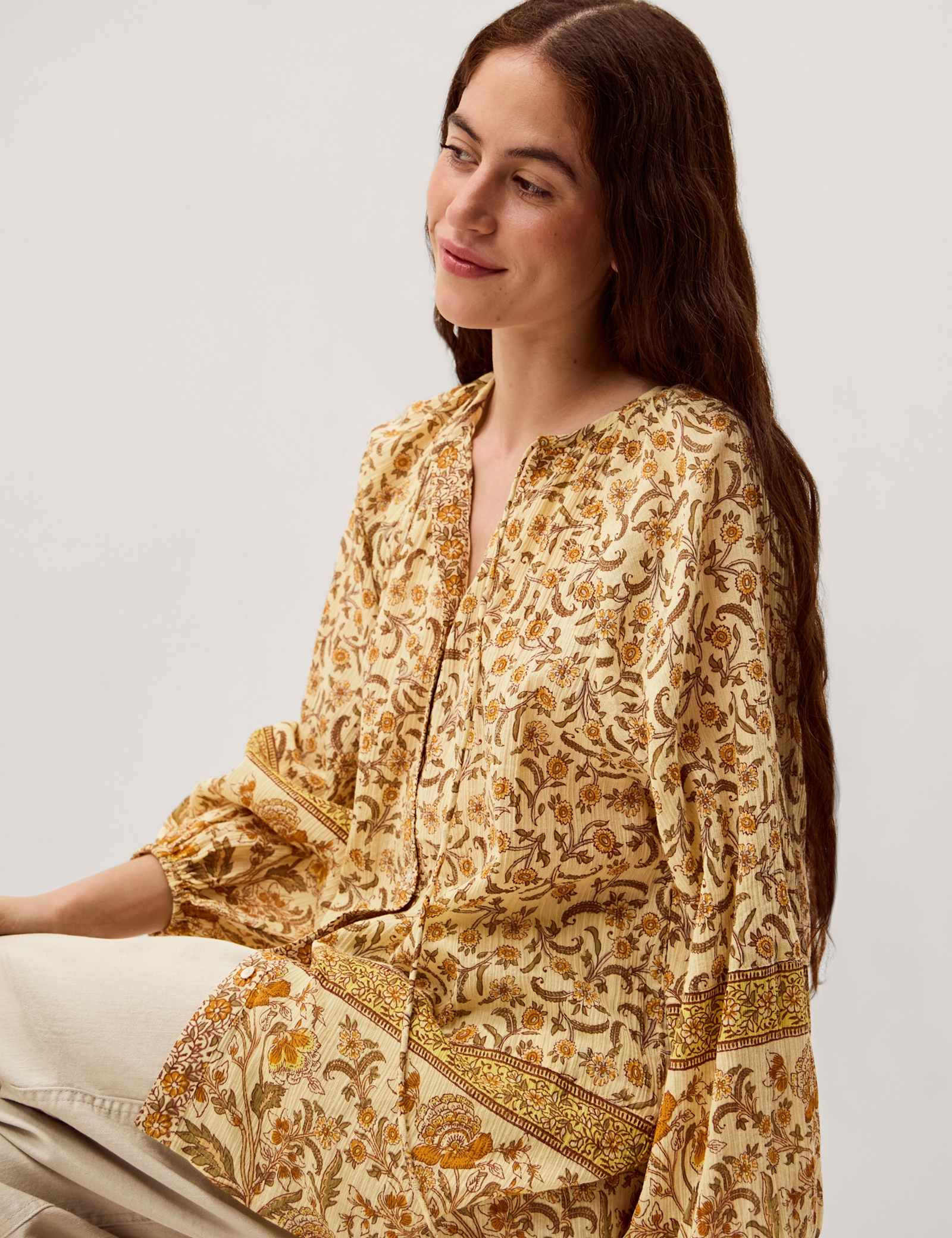 Pure Cotton Floral Shirt - image 3