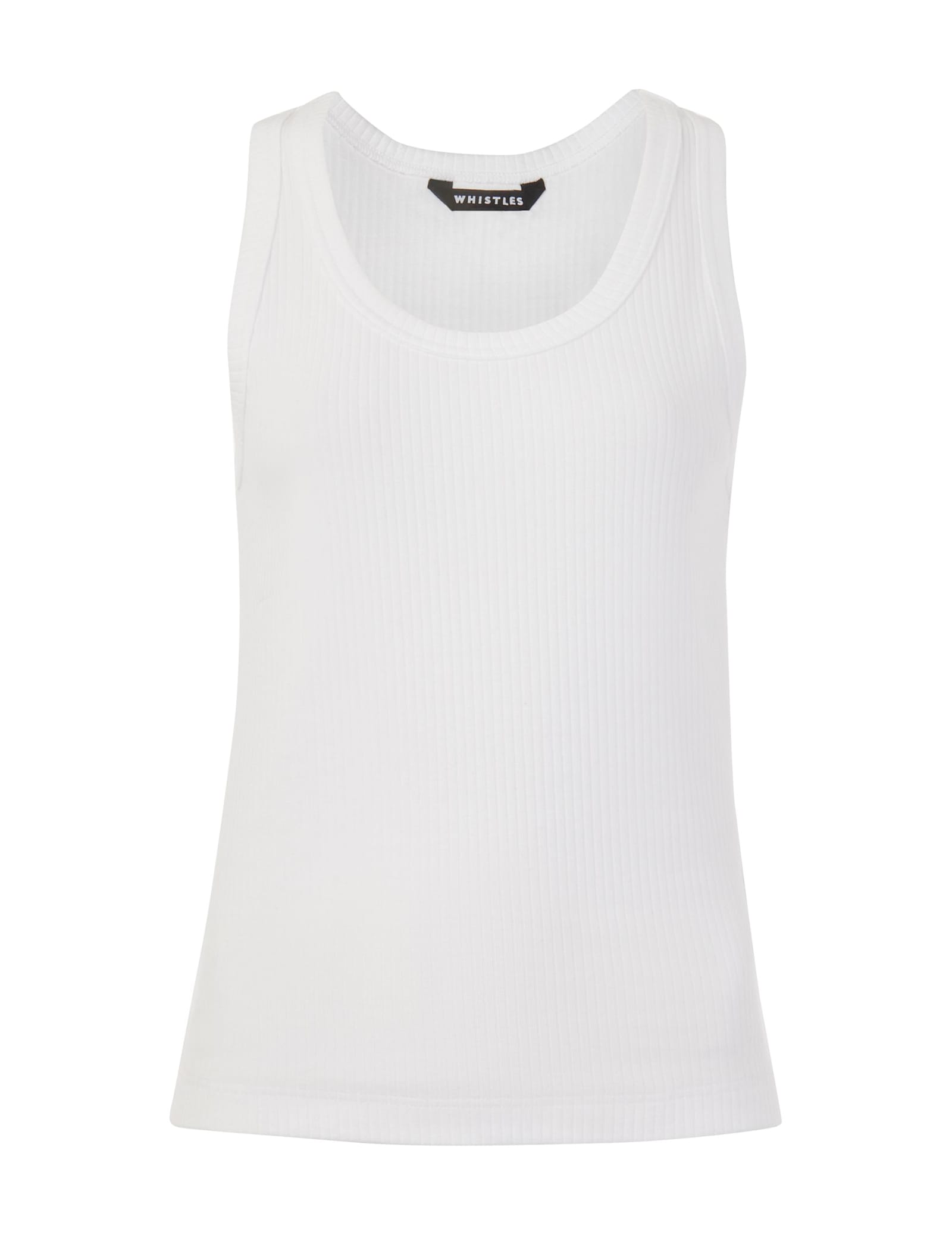 Cotton Rich Ribbed Scoop Neck Vest - image 1