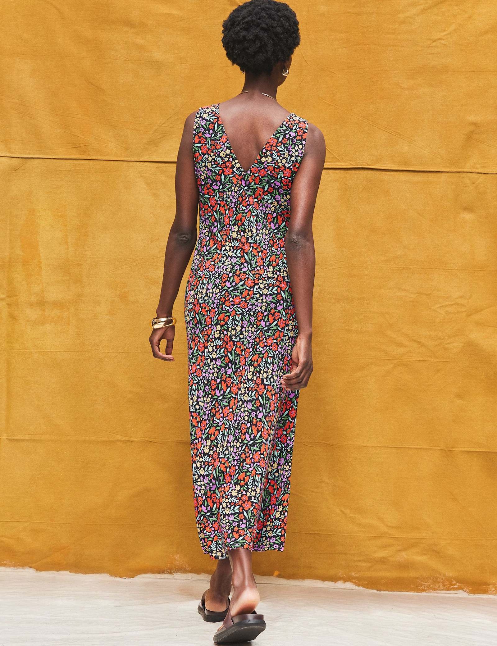 Ditsy Floral V-Neck Slip Midi - image 4
