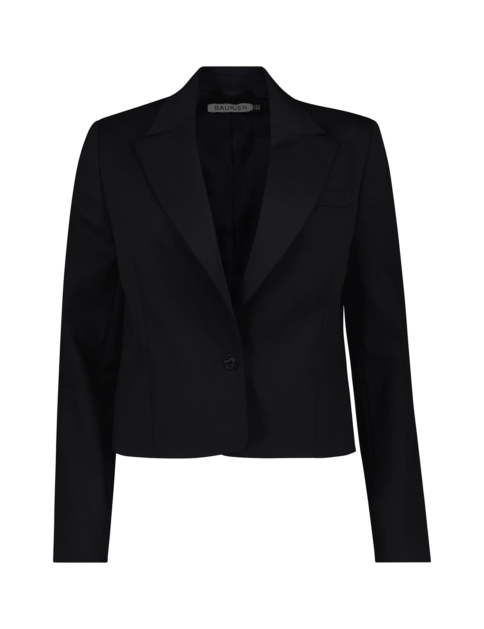 Wool Blend Tailored Cropped Blazer - image 1