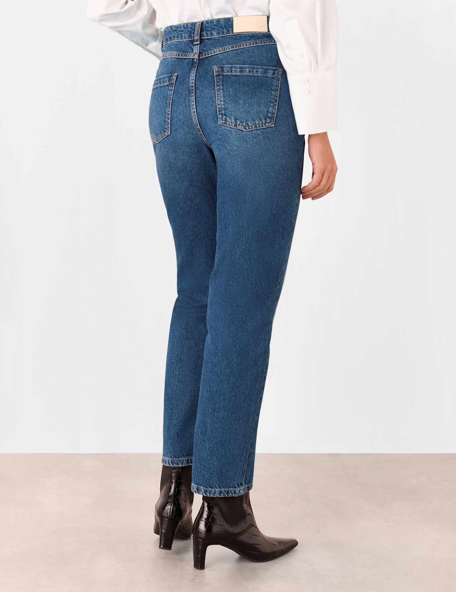 Mid Rise Straight Leg Jeans - image 4