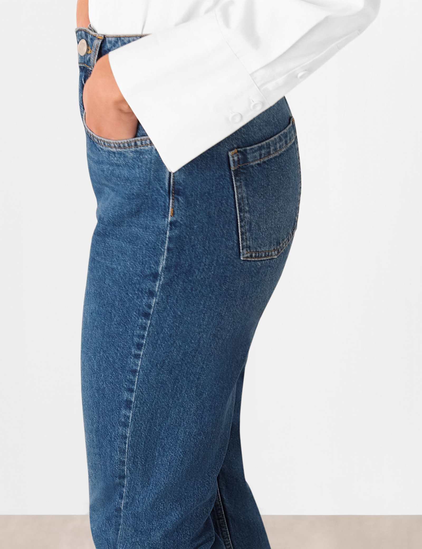 Mid Rise Straight Leg Jeans - image 3