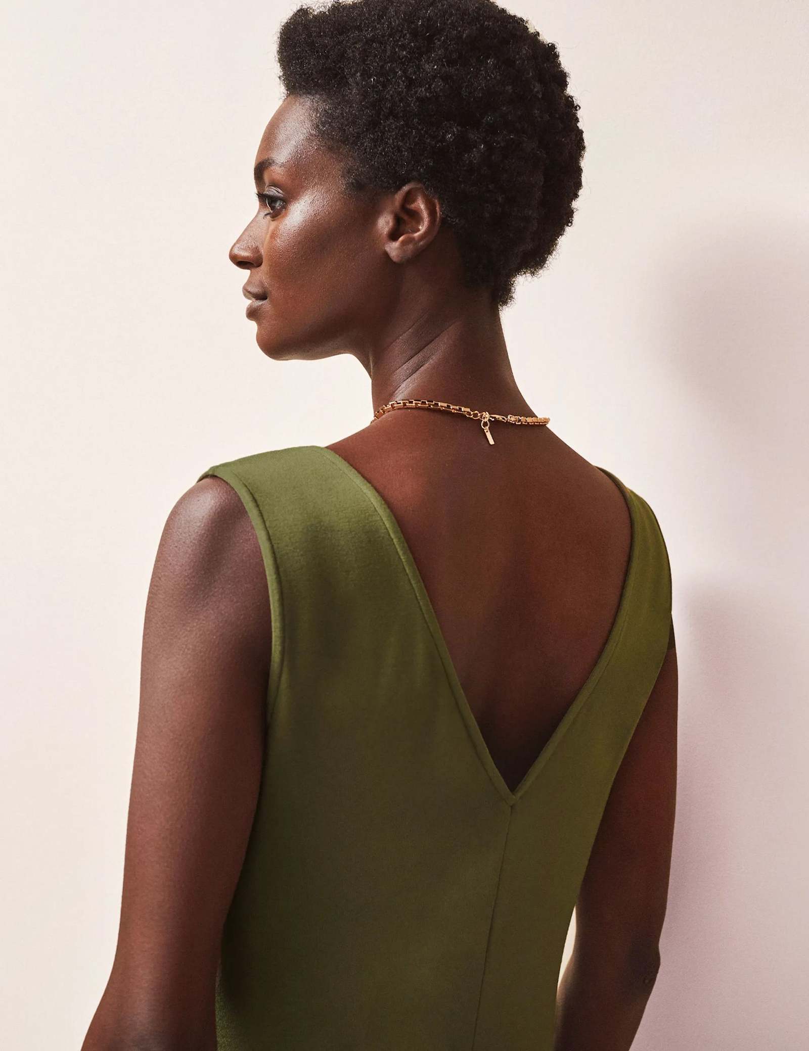 Jersey V-Neck Wide Leg Jumpsuit - image 2
