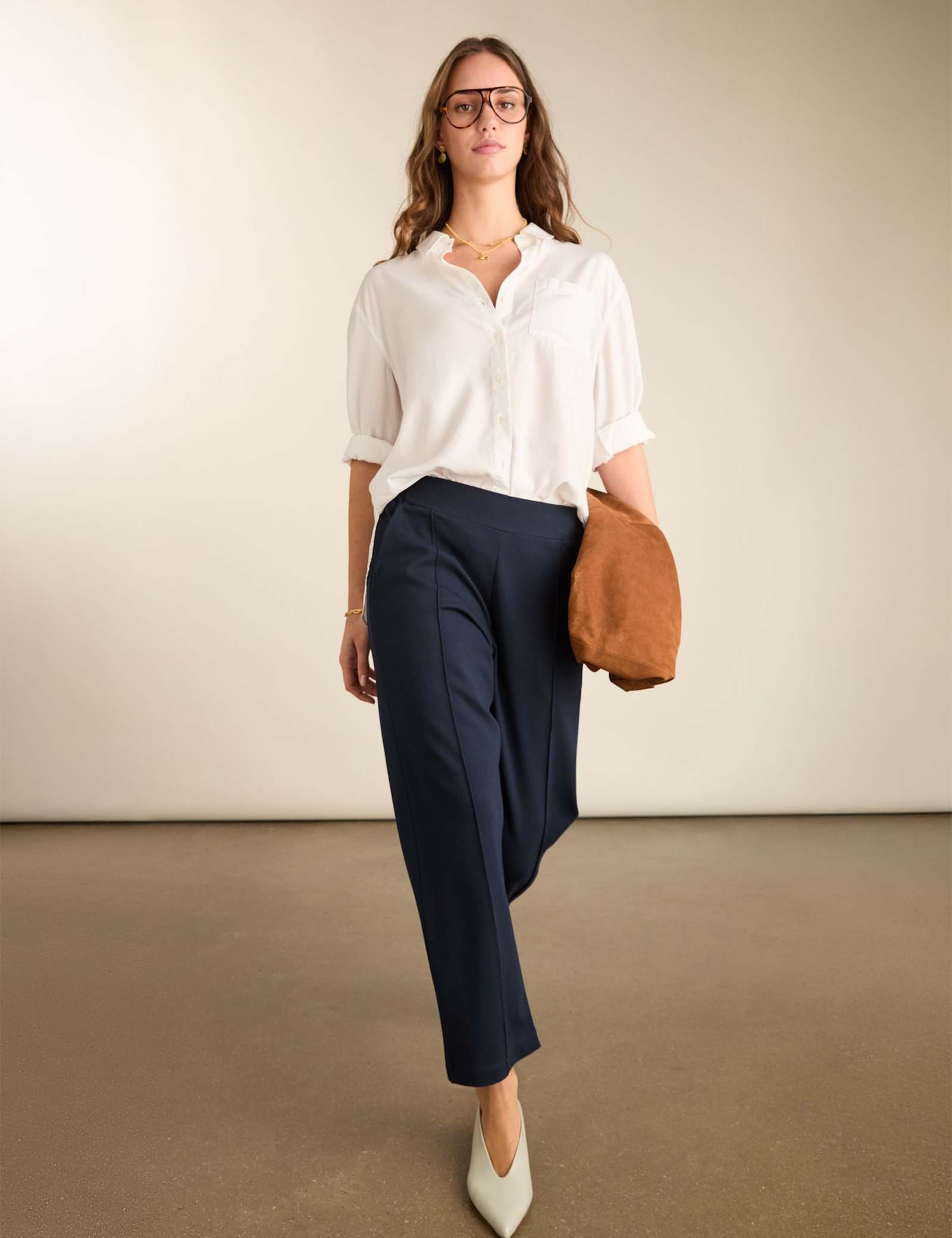 Jersey Straight Leg Cropped Trousers - image 4
