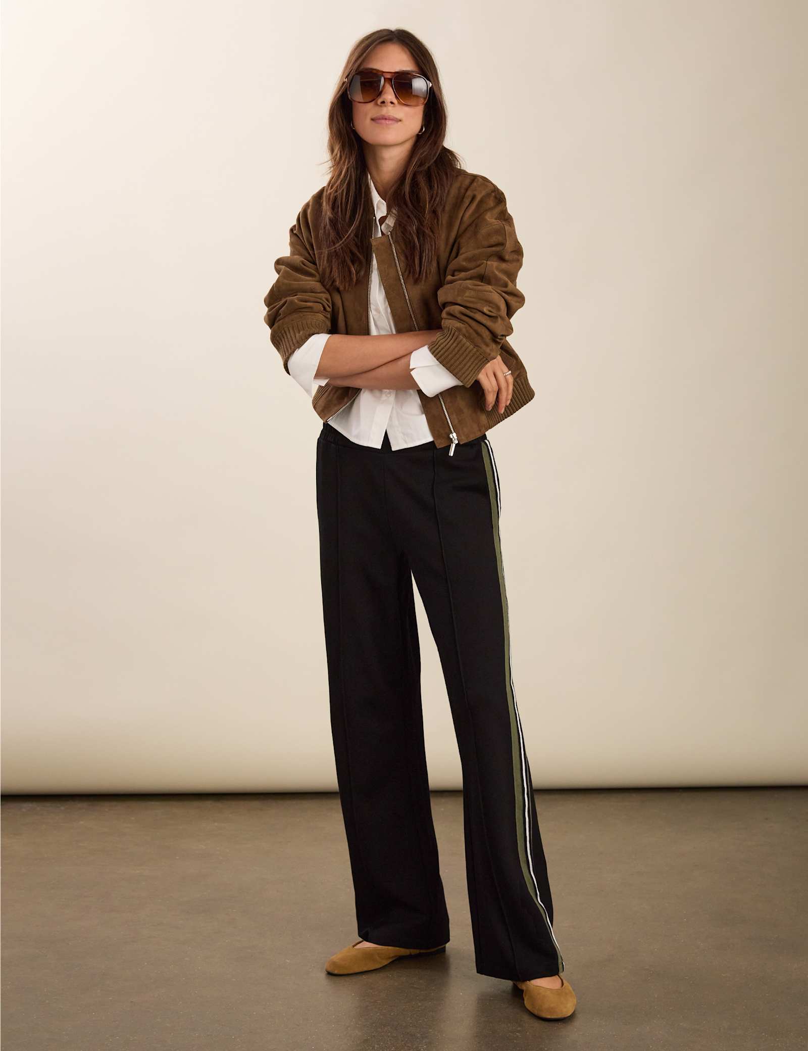 Side Stripe Wide Leg Trousers - image 2