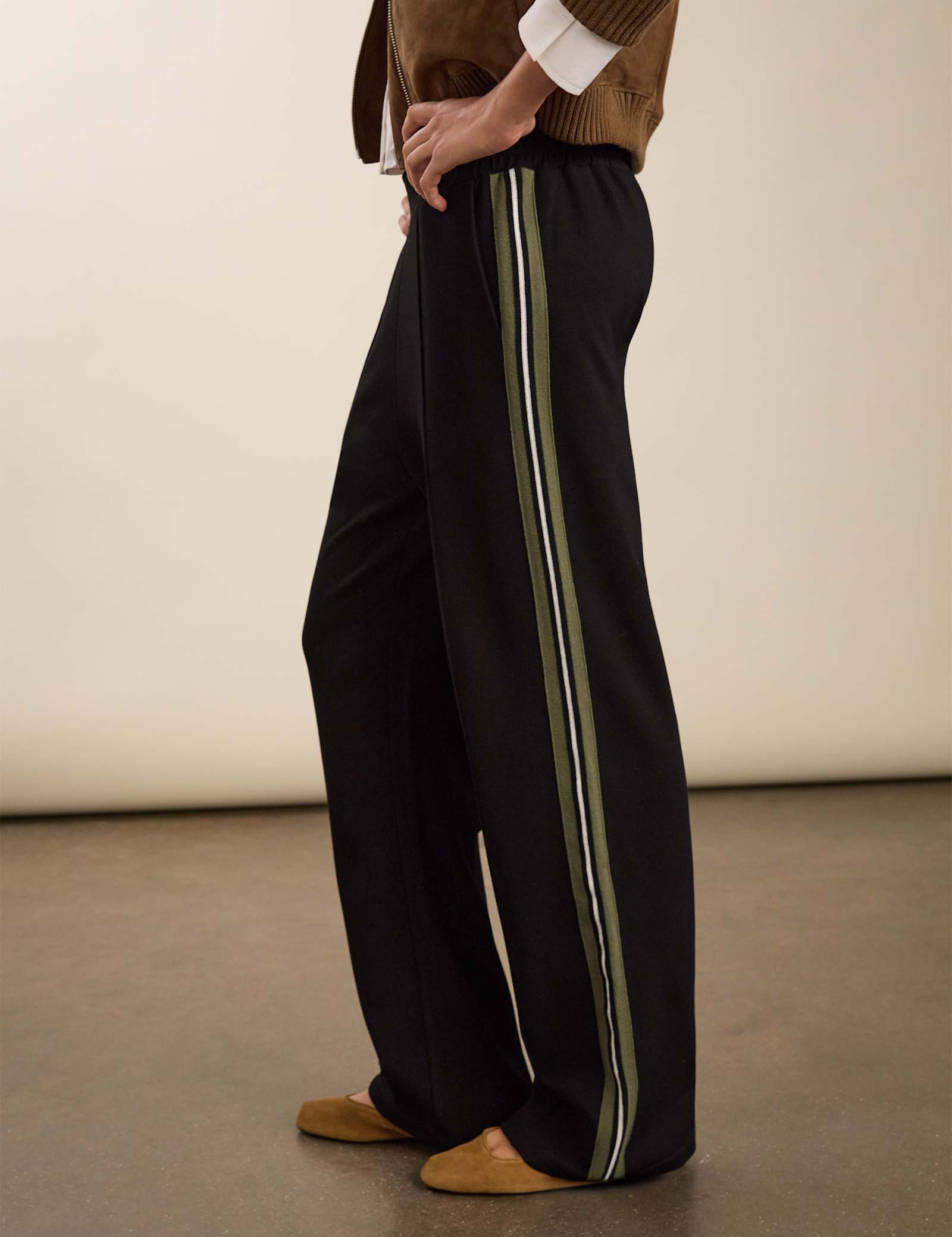 Side Stripe Wide Leg Trousers - image 5