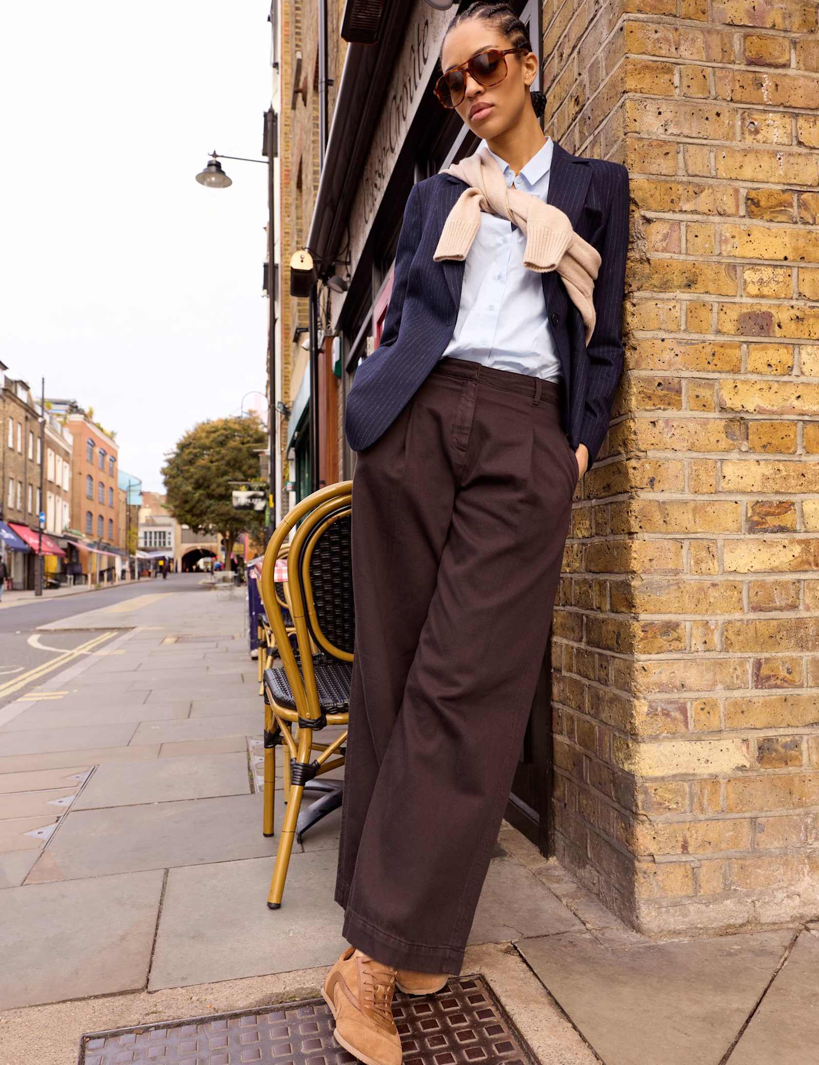 Pure Cotton Wide Leg Trousers - image 2